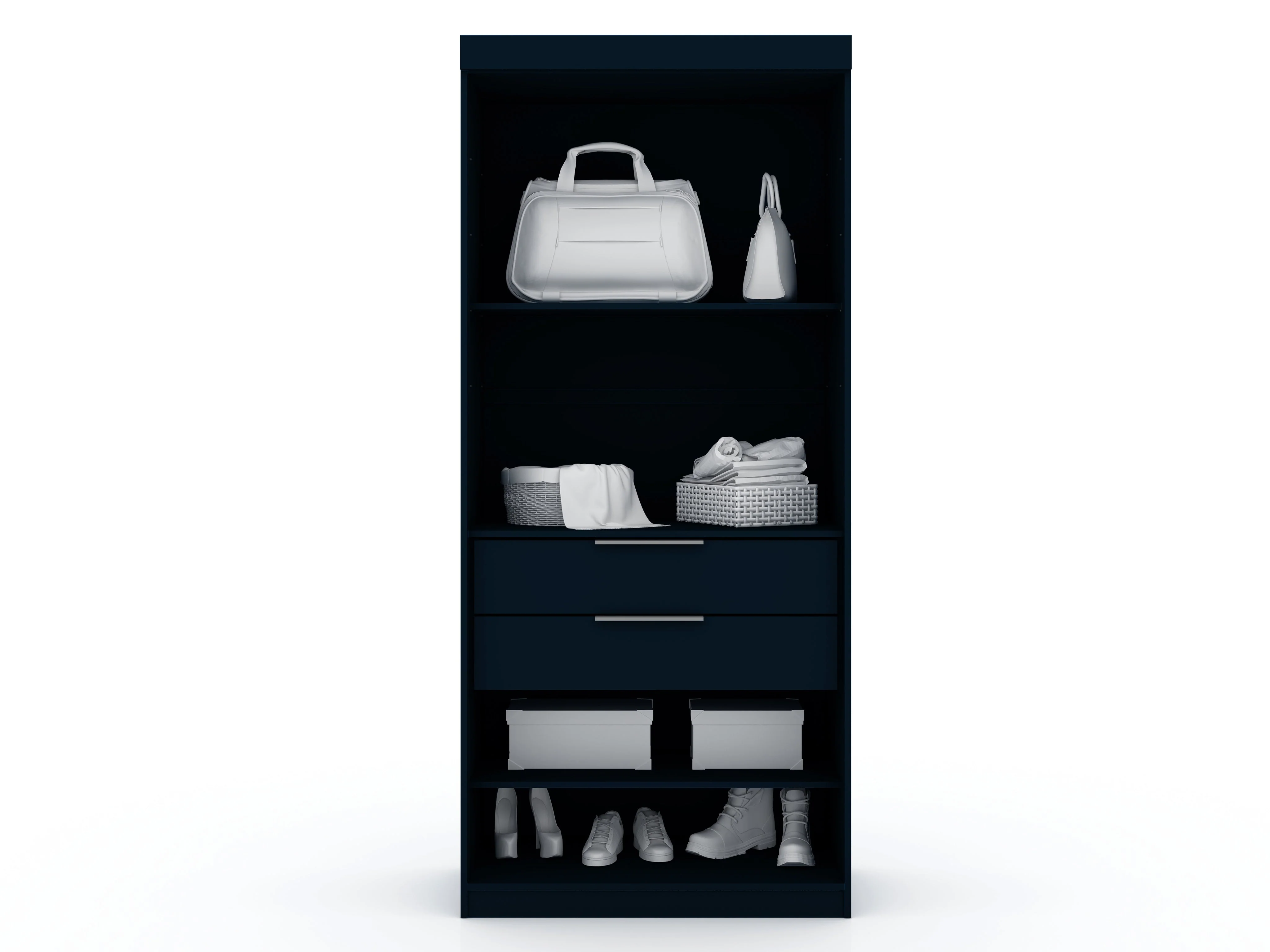 Mulberry Open 2 Sectional Closet in Tatiana Midnight Blue (set of 2) - Image 6