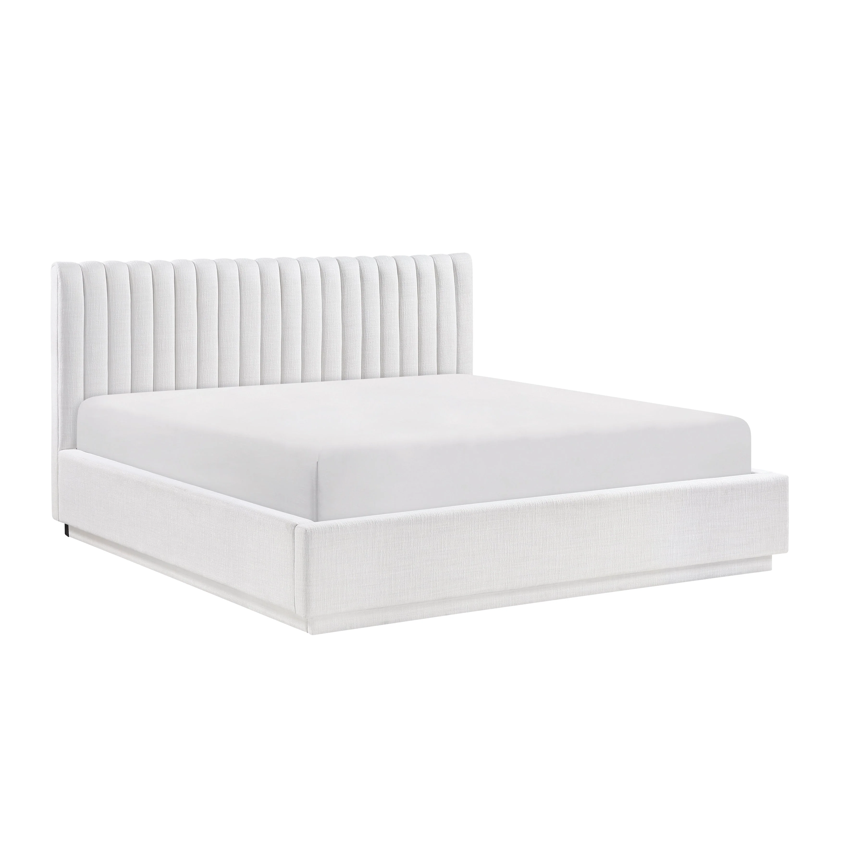 Mulvane Natural Eastern King Upholstered Platform Bed - Image 3