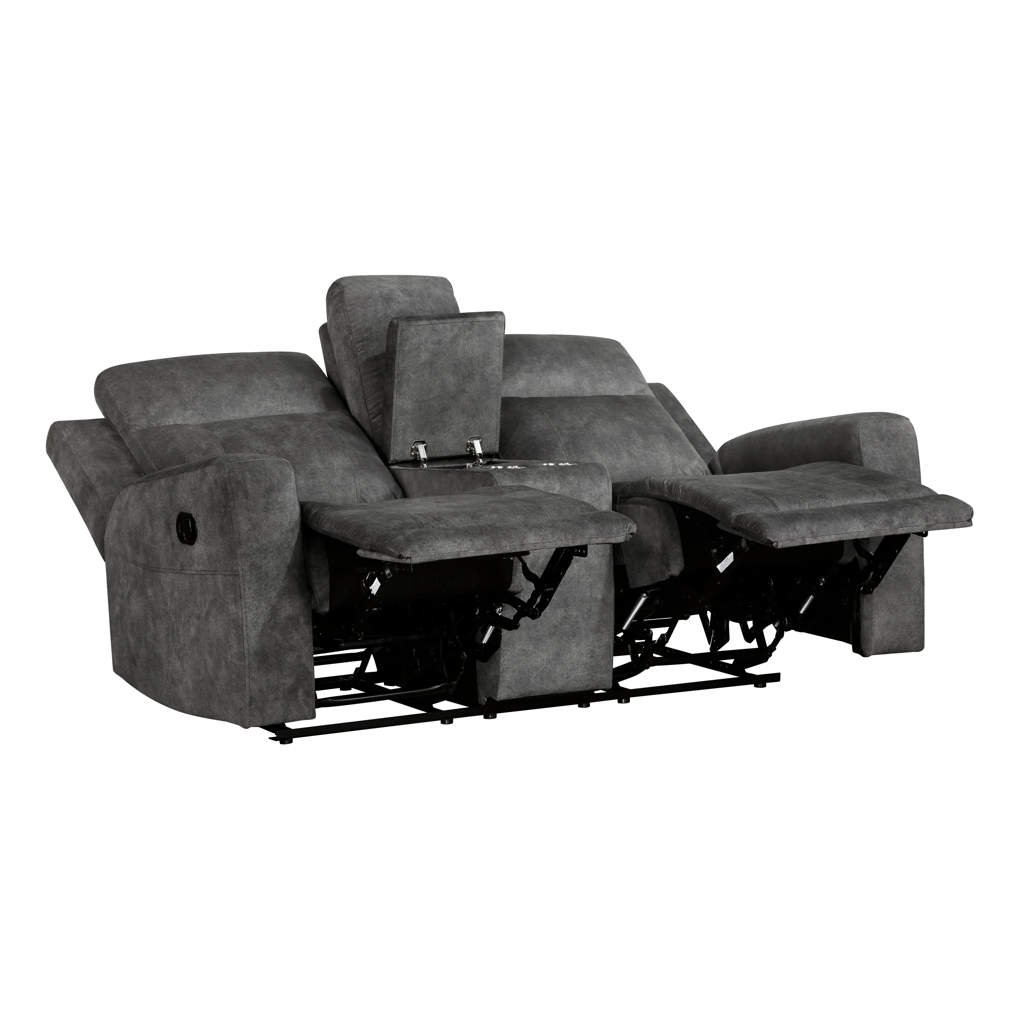 Muncie Brownish Gray Double Reclining Living Room Set - Image 9