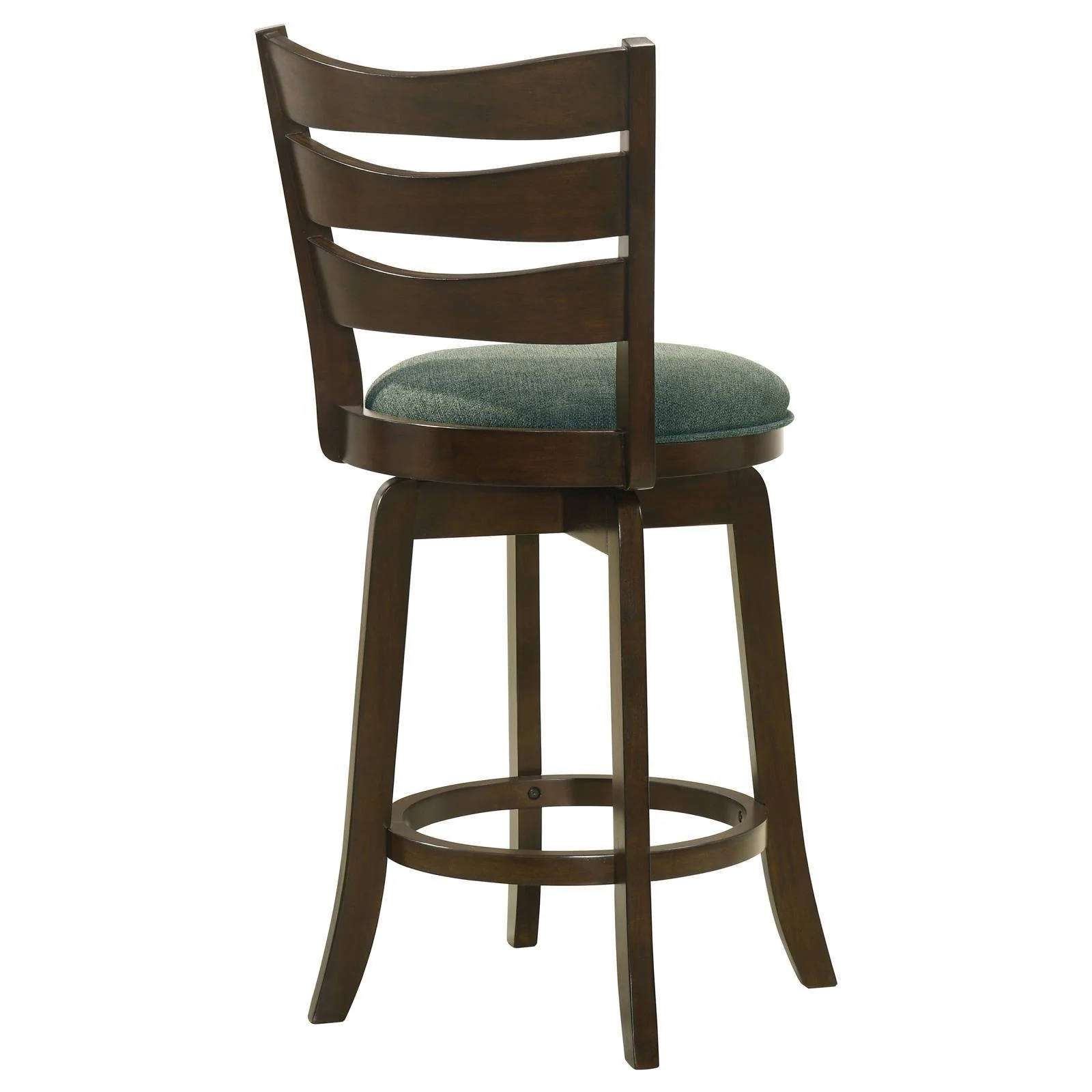 Murphy Dark Cherry and Hunter Green Ladder Back Counter Height Swivel Bar Stool - Image 7