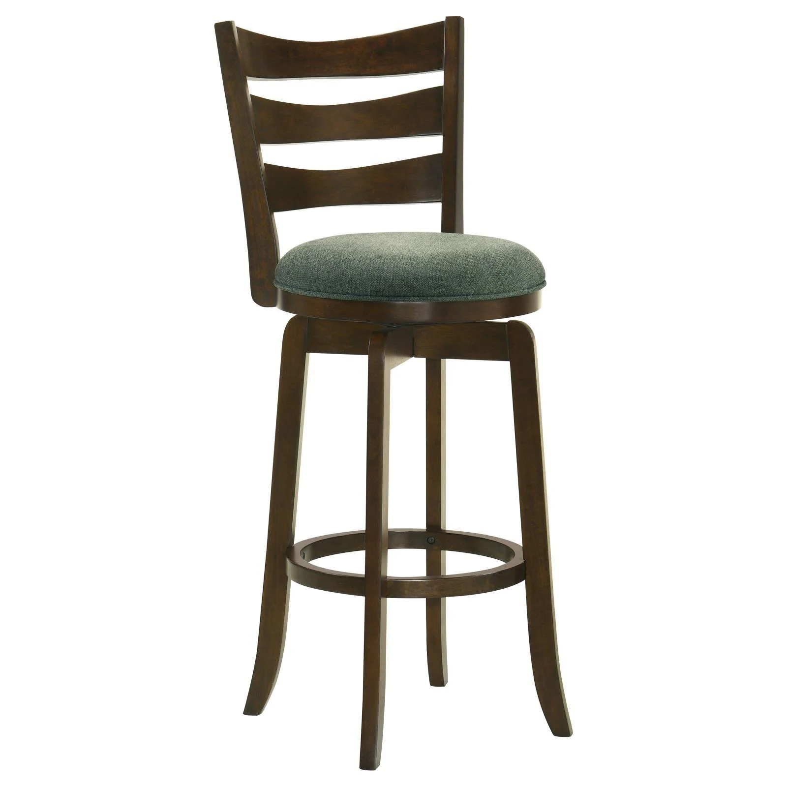 Murphy Dark Cherry and Hunter Green Ladder Back Pub Height Swivel Bar Stool - Image 12