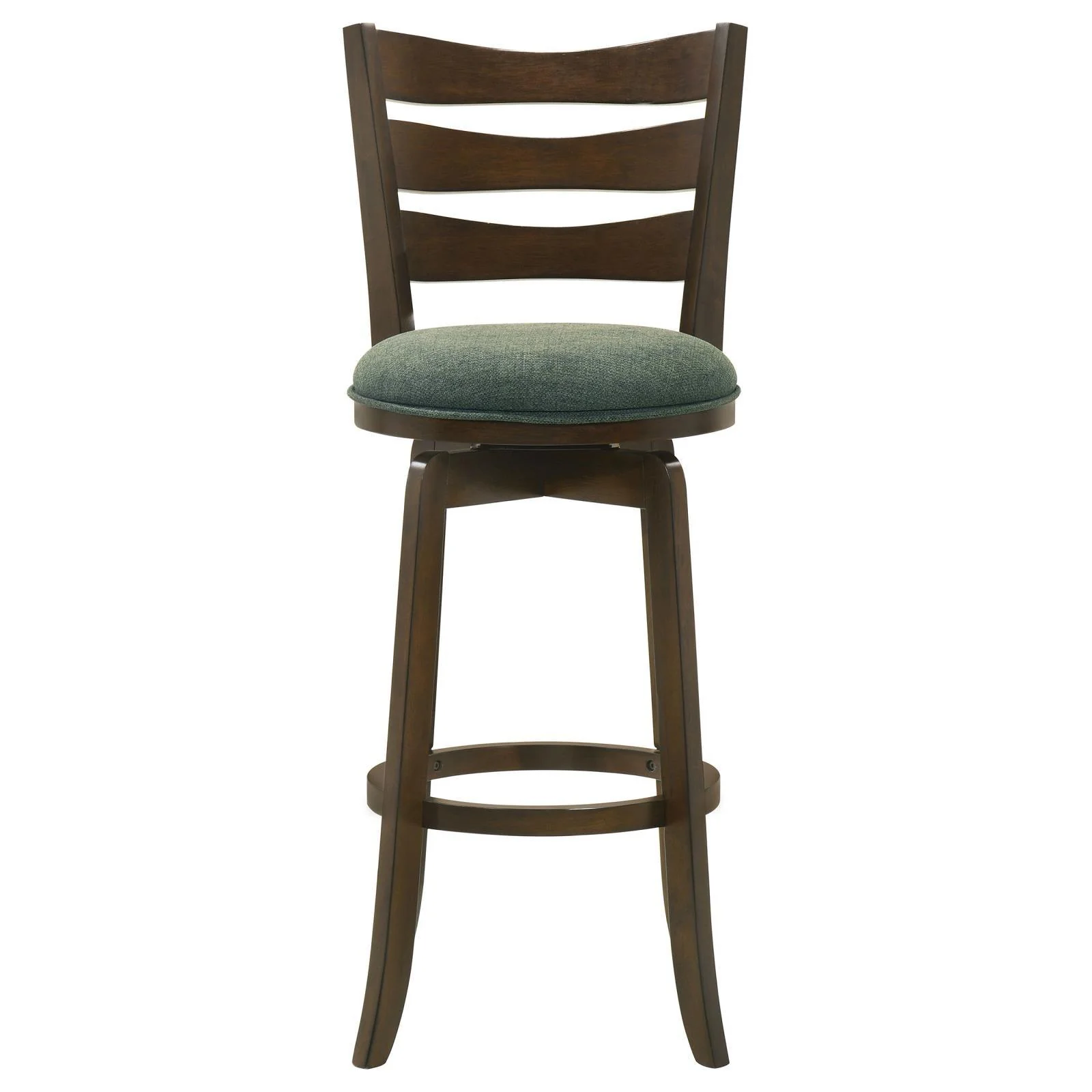 Murphy Dark Cherry and Hunter Green Ladder Back Pub Height Swivel Bar Stool - Image 2