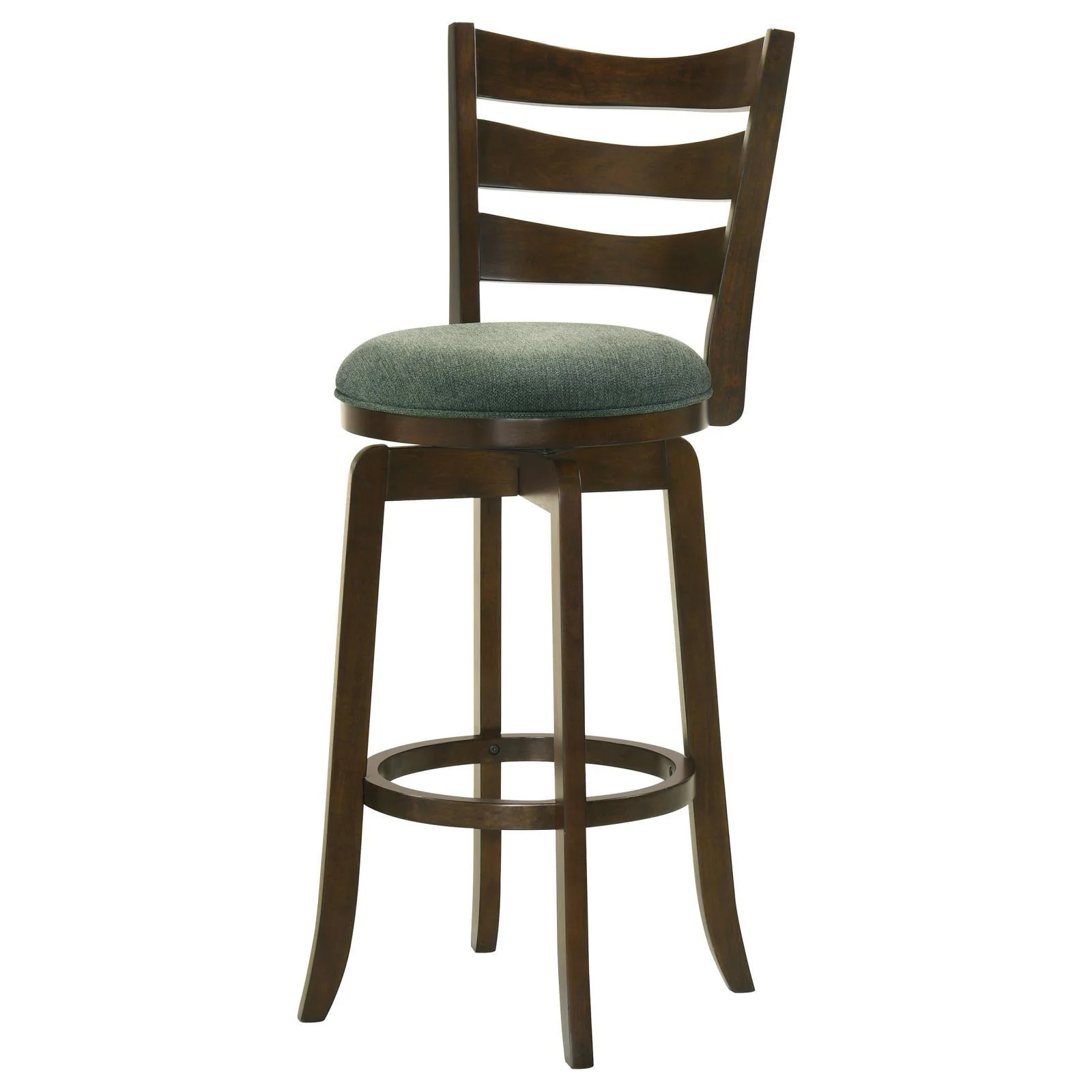 Murphy Dark Cherry and Hunter Green Ladder Back Pub Height Swivel Bar Stool - Image 3