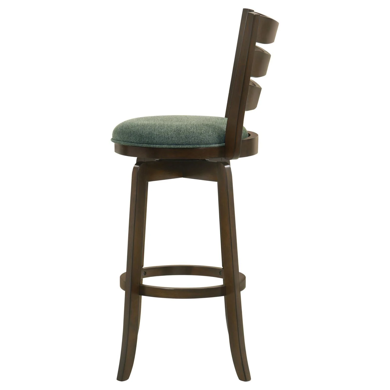 Murphy Dark Cherry and Hunter Green Ladder Back Pub Height Swivel Bar Stool - Image 4