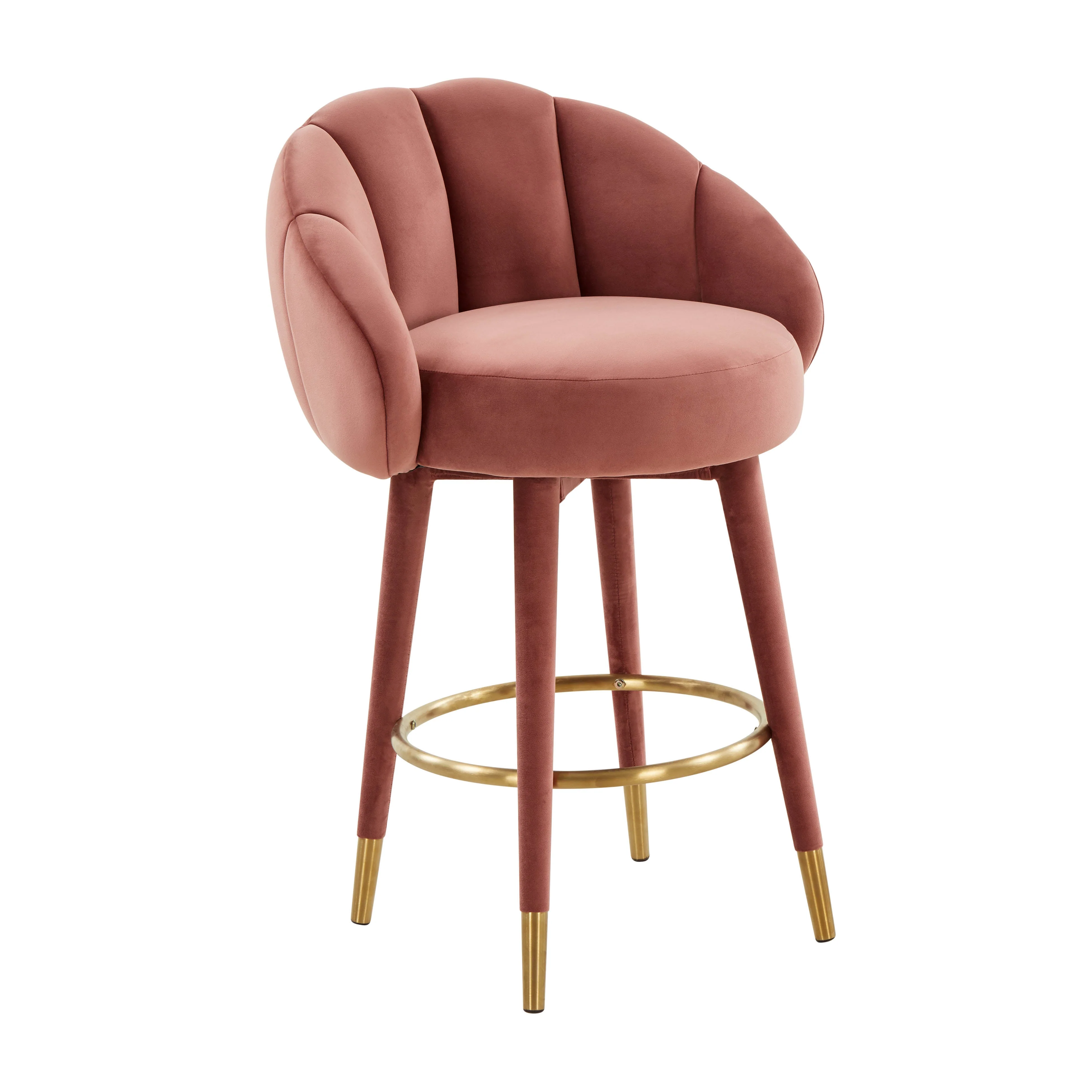Myla Velvet Swivel Stool