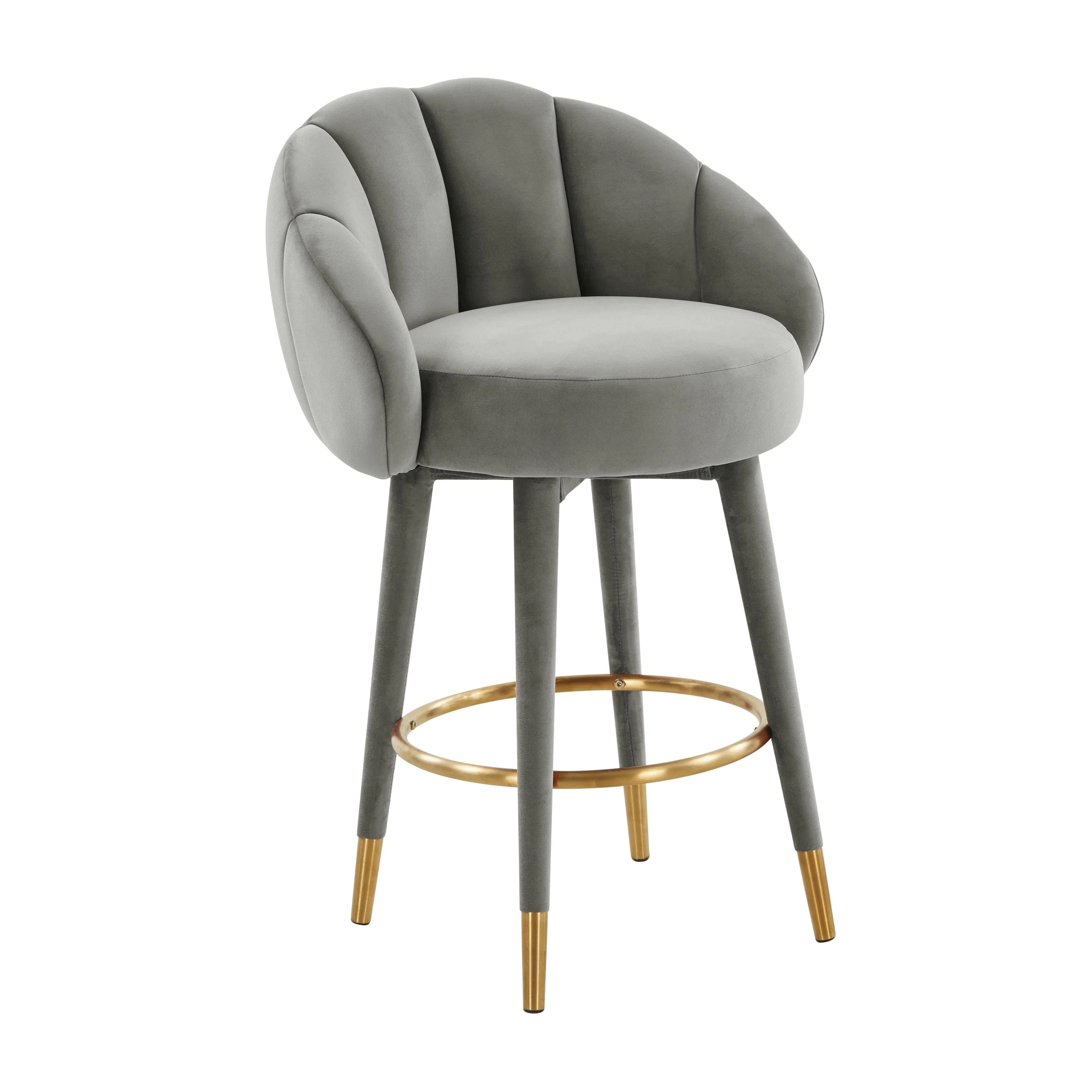 Myla Velvet Swivel Stool - Image 18