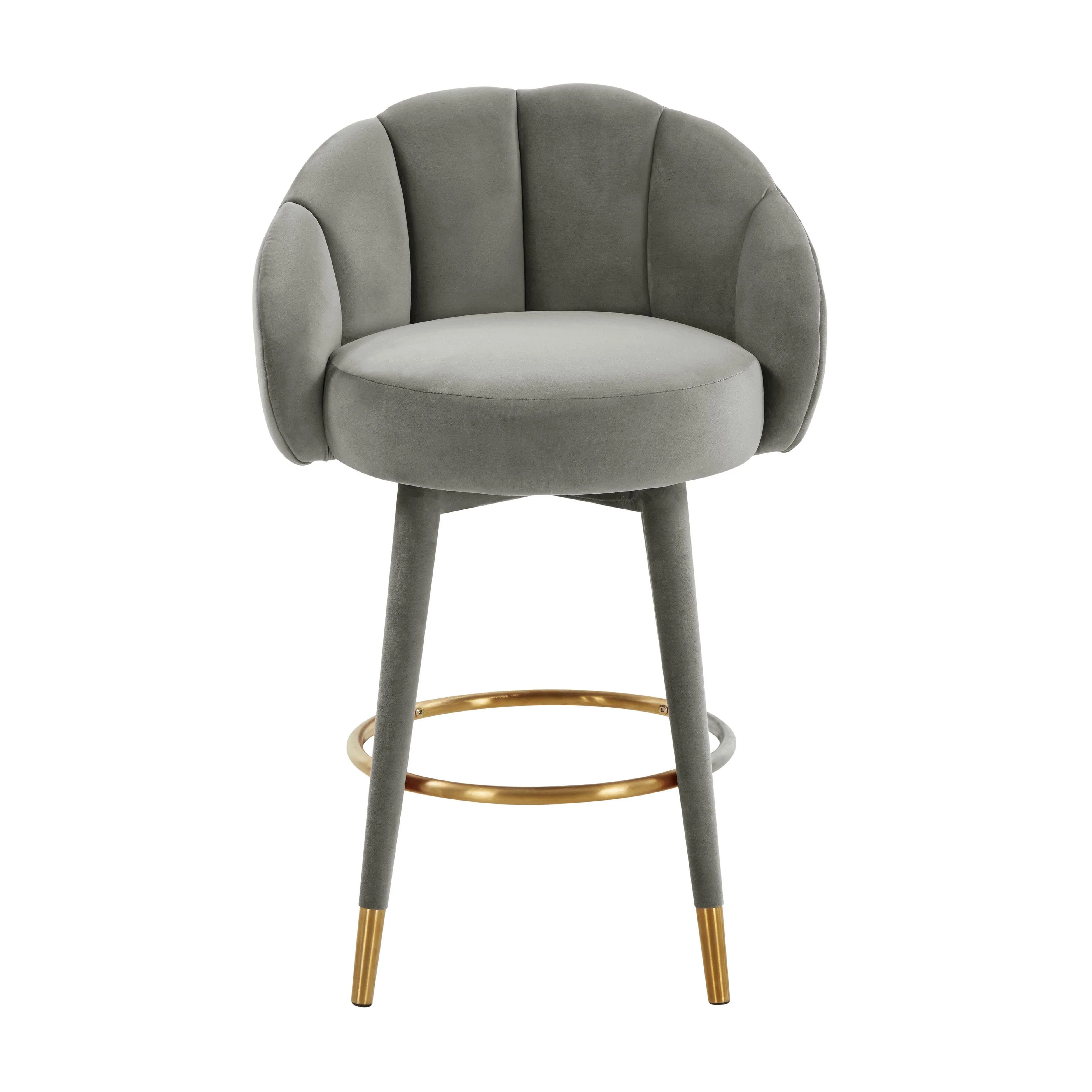 Myla Velvet Swivel Stool - Image 20