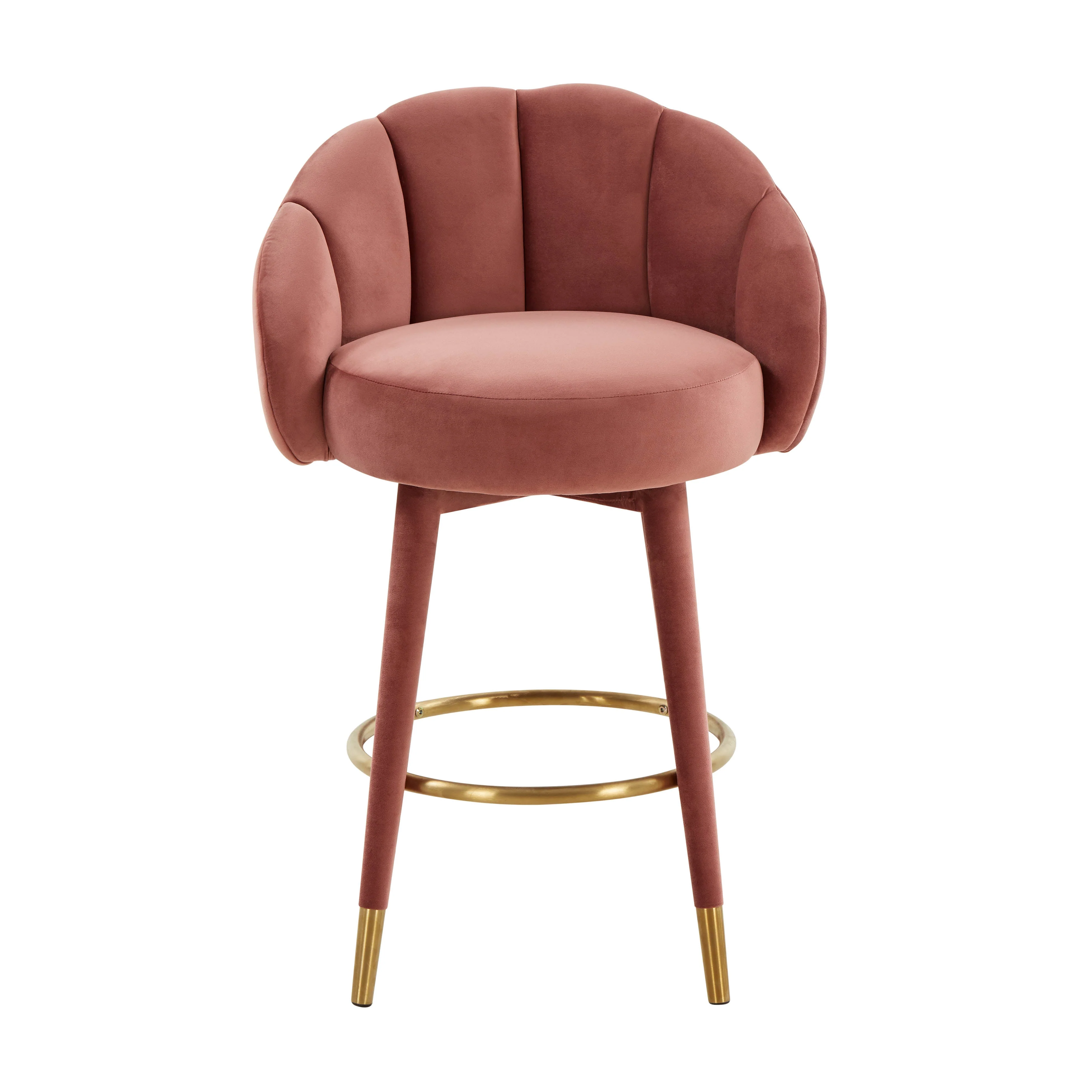 Myla Velvet Swivel Stool - Image 3