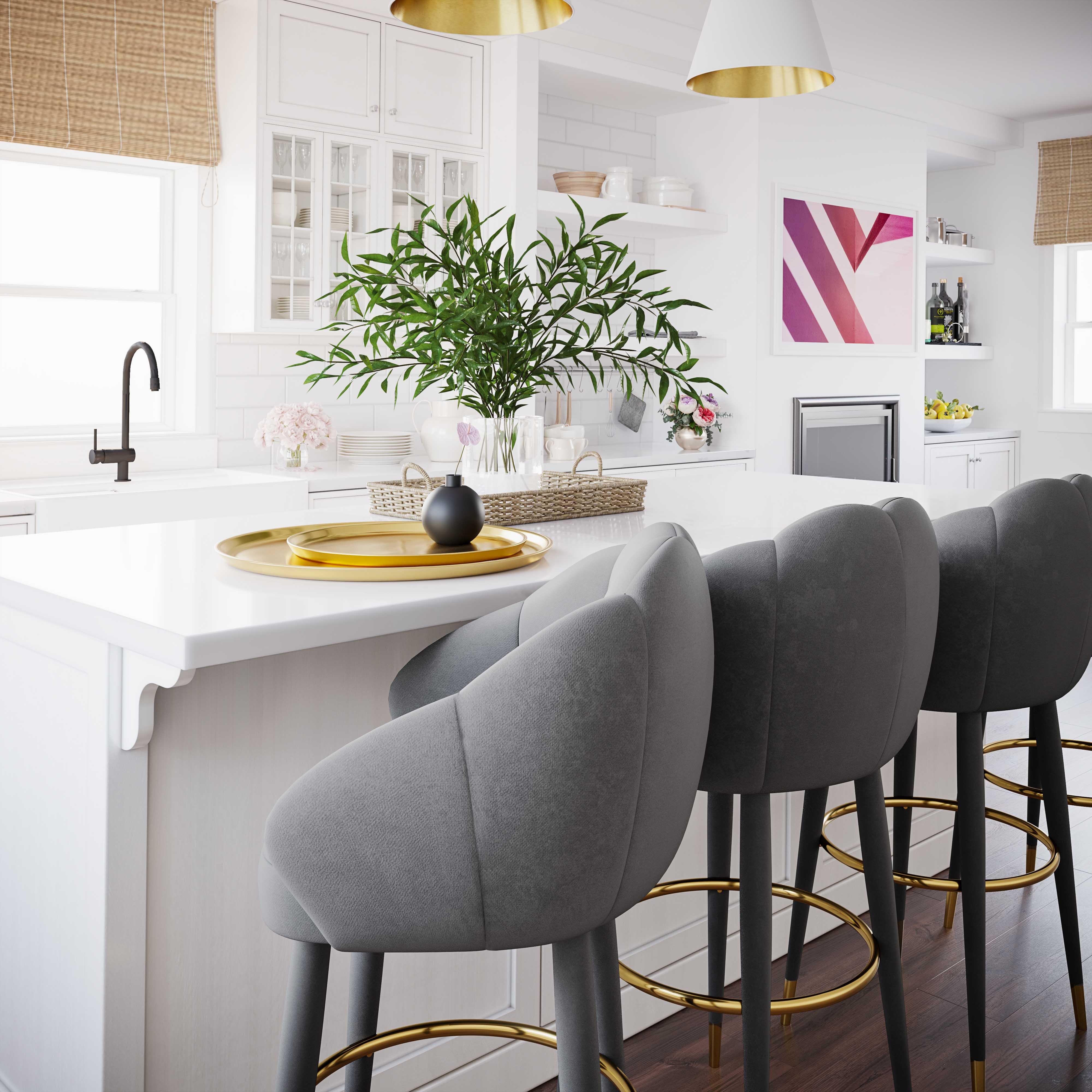 Myla Velvet Swivel Stool - Image 33