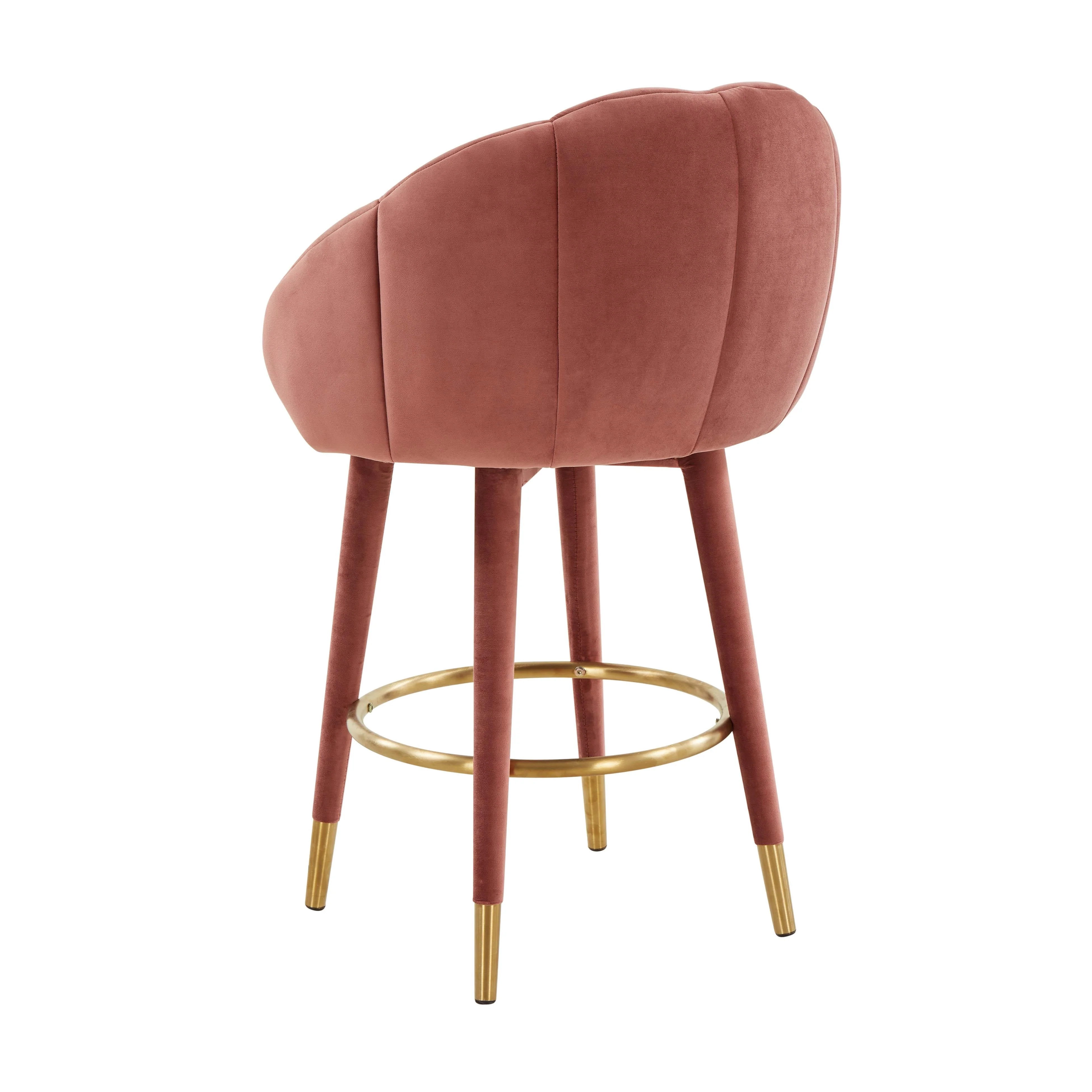 Myla Velvet Swivel Stool - Image 4
