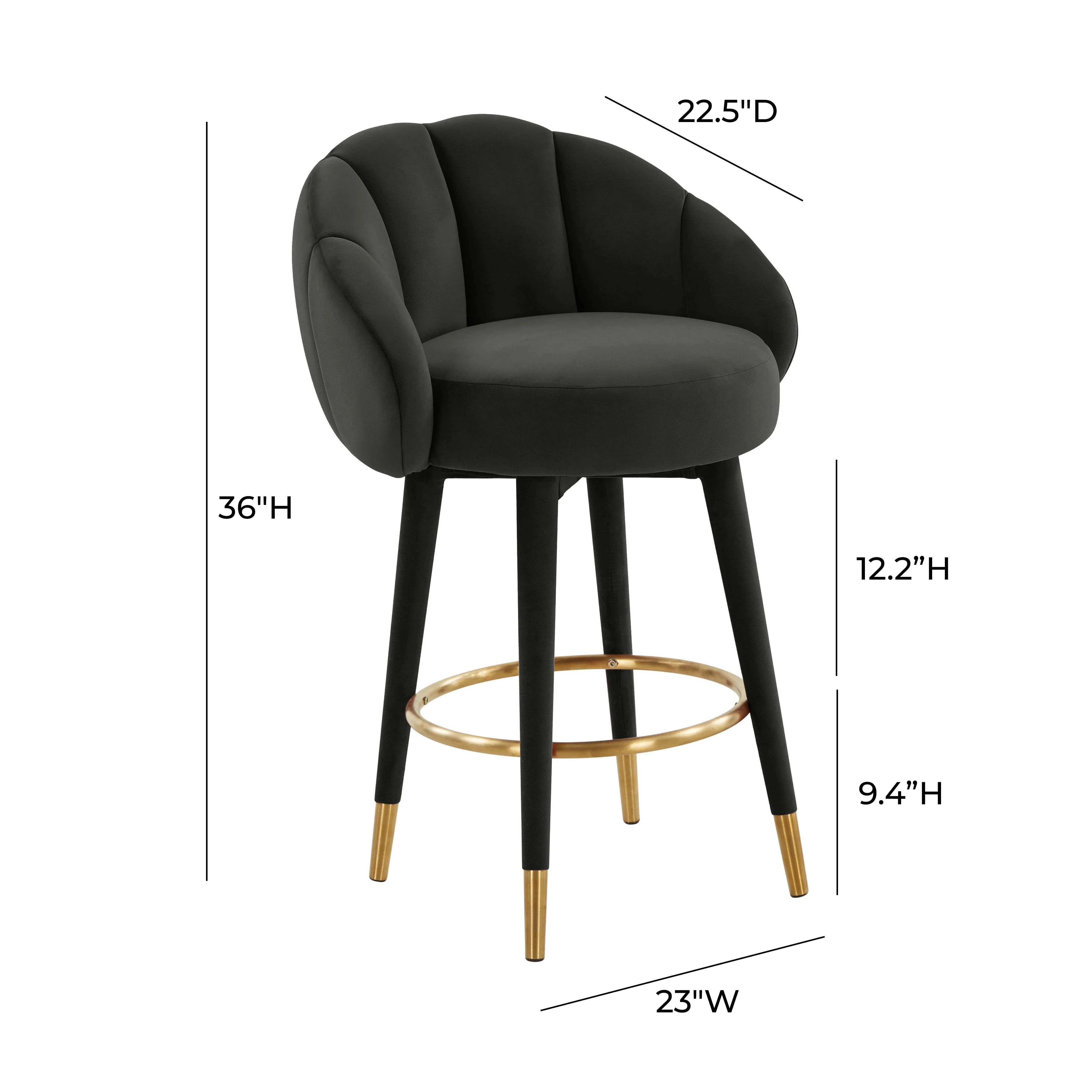 Myla Velvet Swivel Stool - Image 41