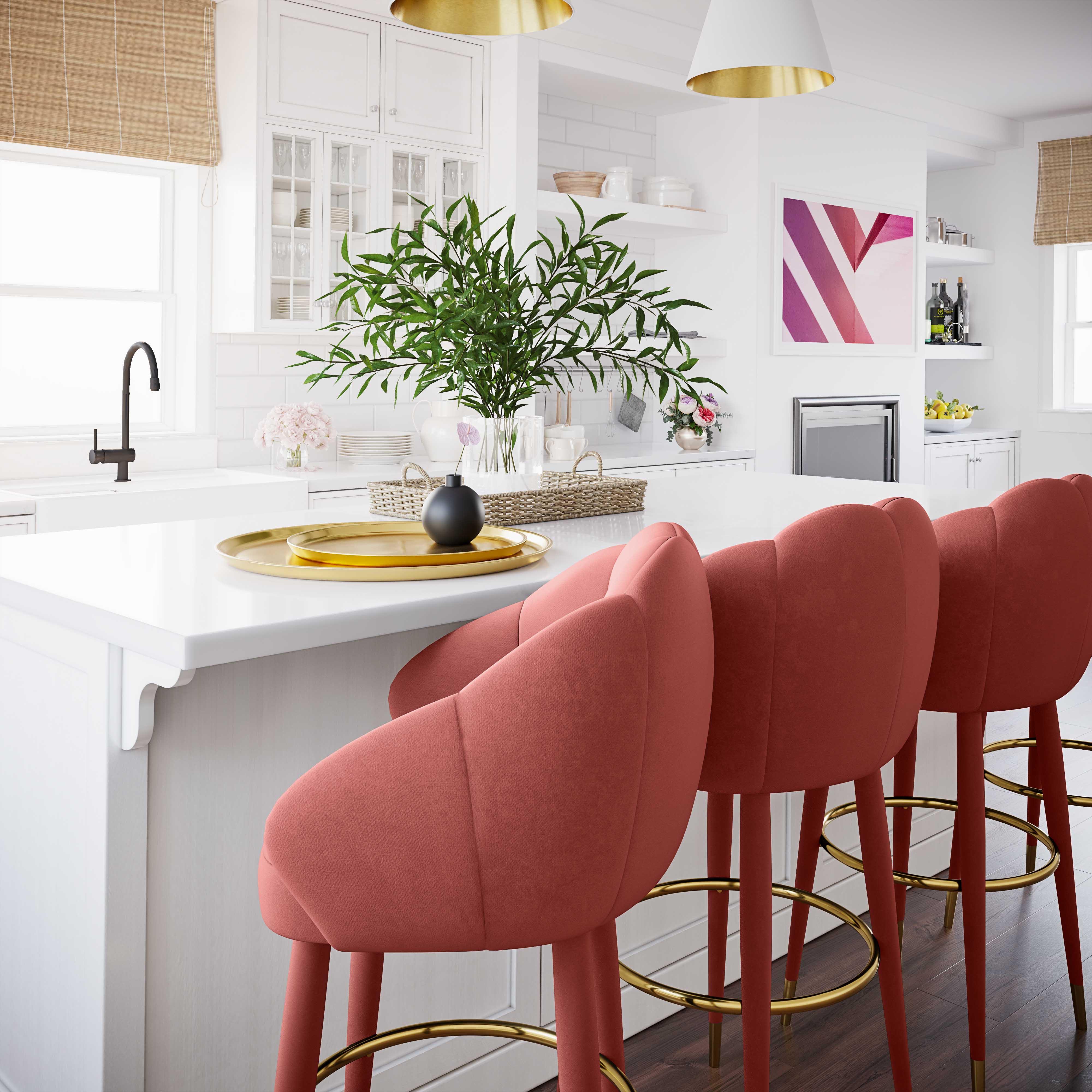 Myla Velvet Swivel Stool - Image 9