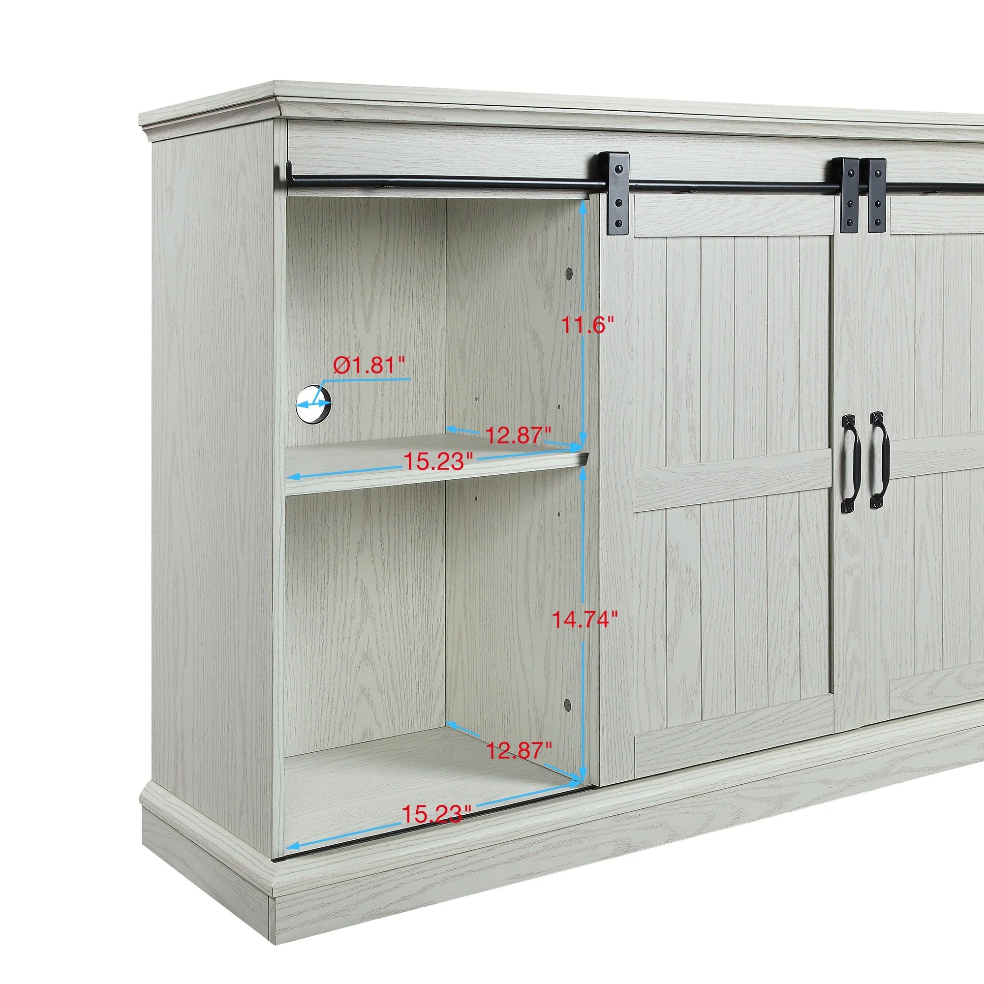 Myrtle 60" TV Stand in Cream Oak - Image 5