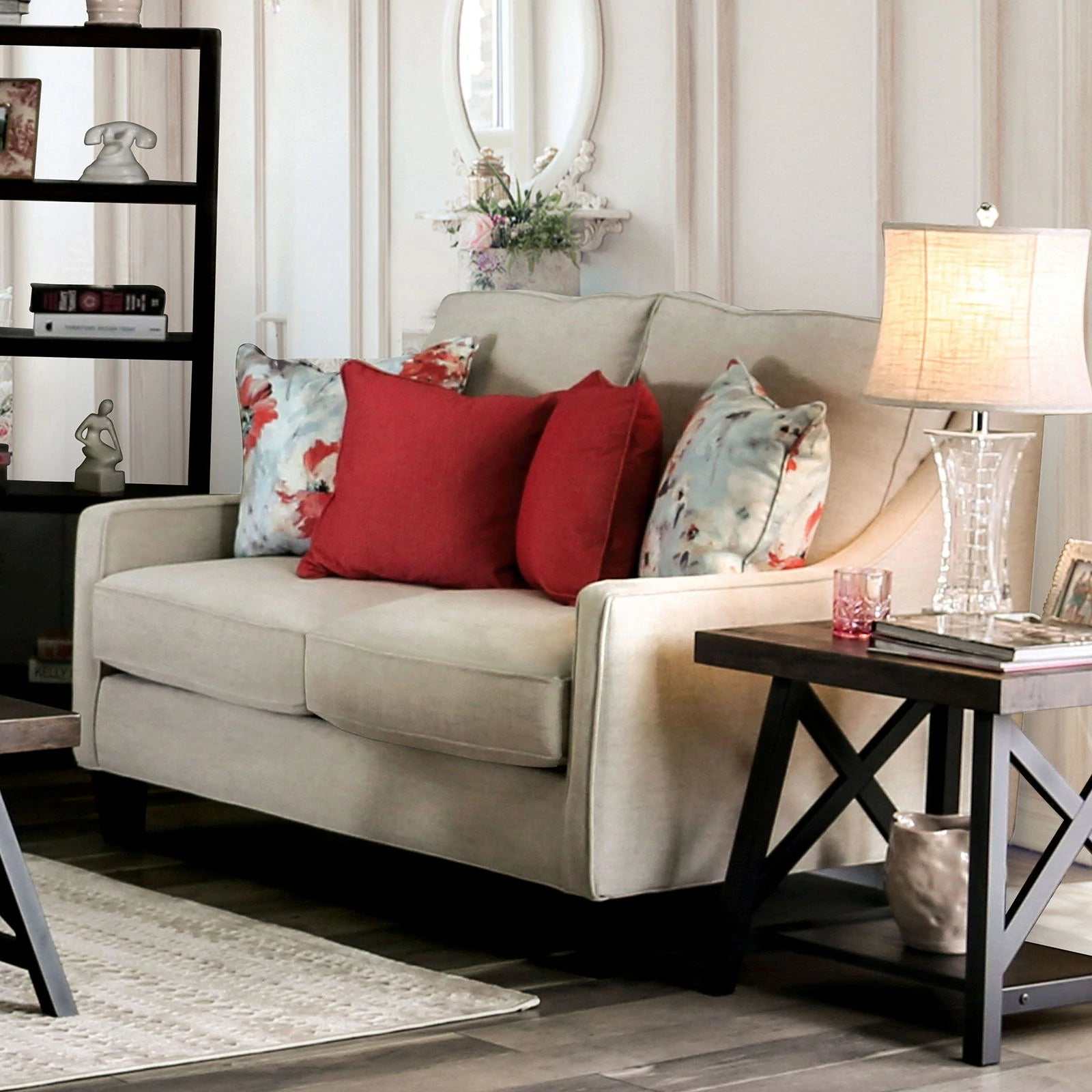 Nadene Ivory Stationary Sofa & Loveseat - Image 3