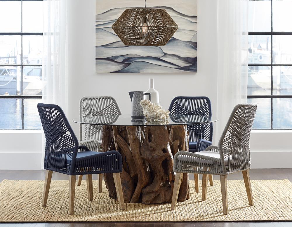 Nakia Gray Woven Back Side Chairs, Set of 2 - Image 7