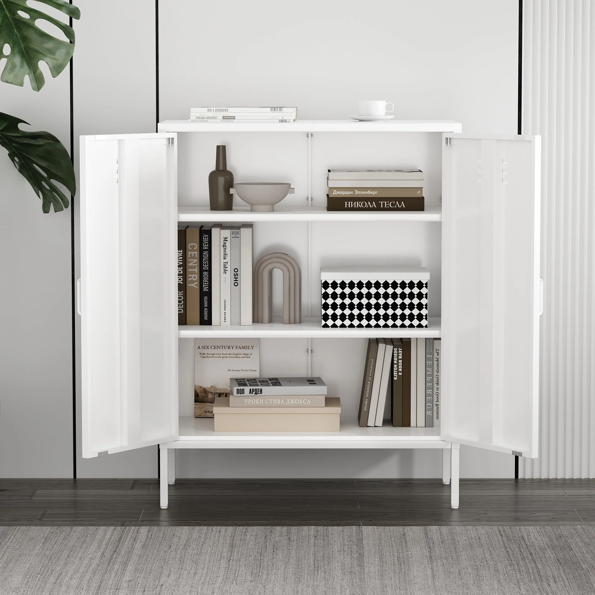 Naomi 31.5" Accent Cabinet in White - Image 5