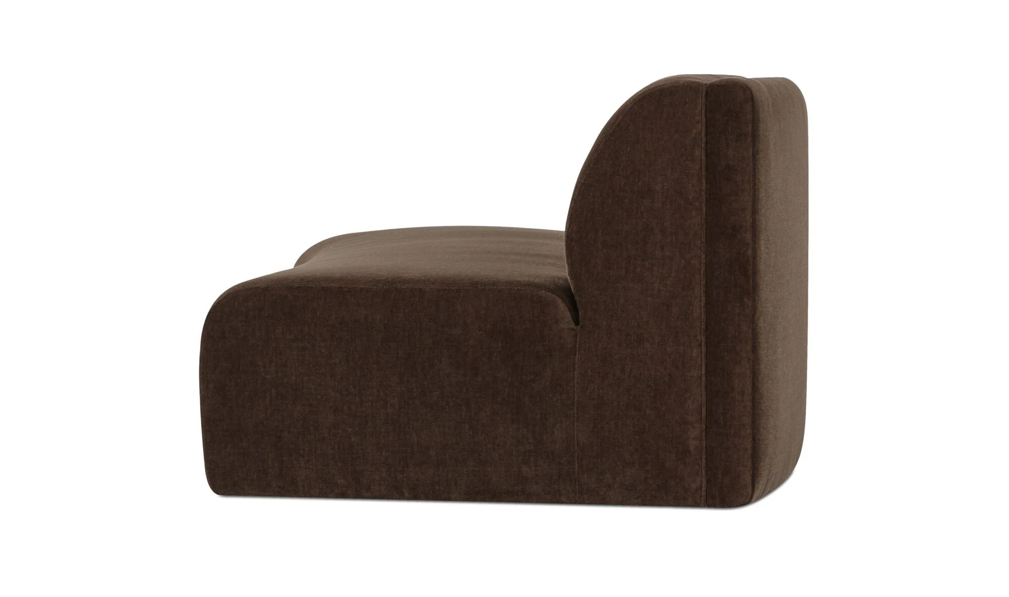 Naomi Concave Sofa Dark Brown - Image 4