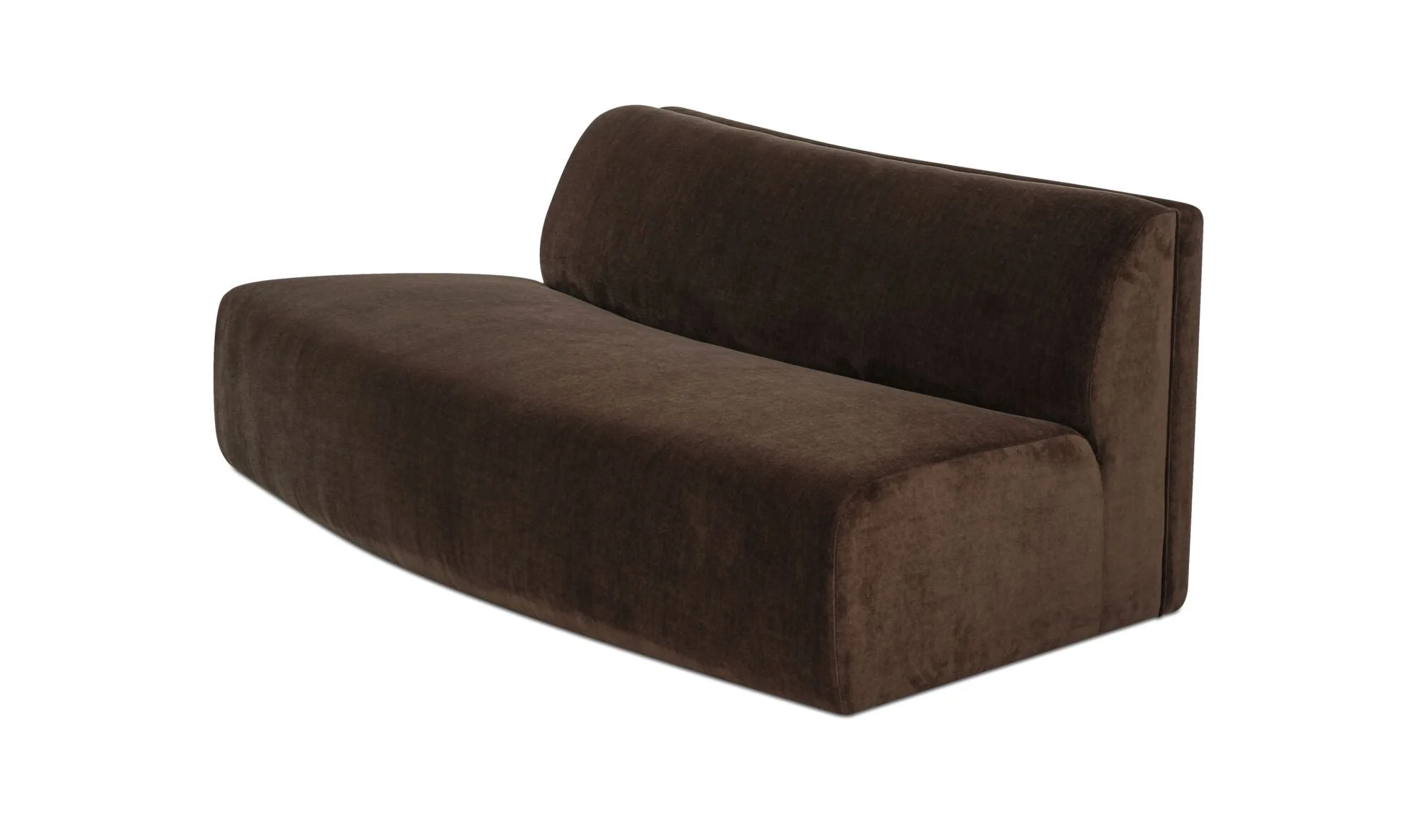 Naomi Convex Sofa Dark Brown - Image 2