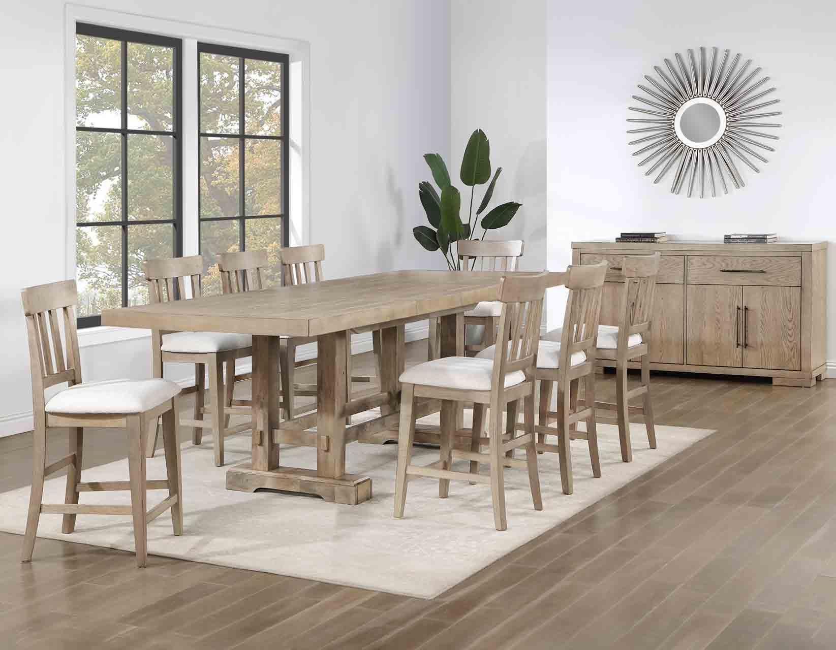 Napa 108-Inch Counter Table with/2 18-inch Leaves, Sand - Image 13