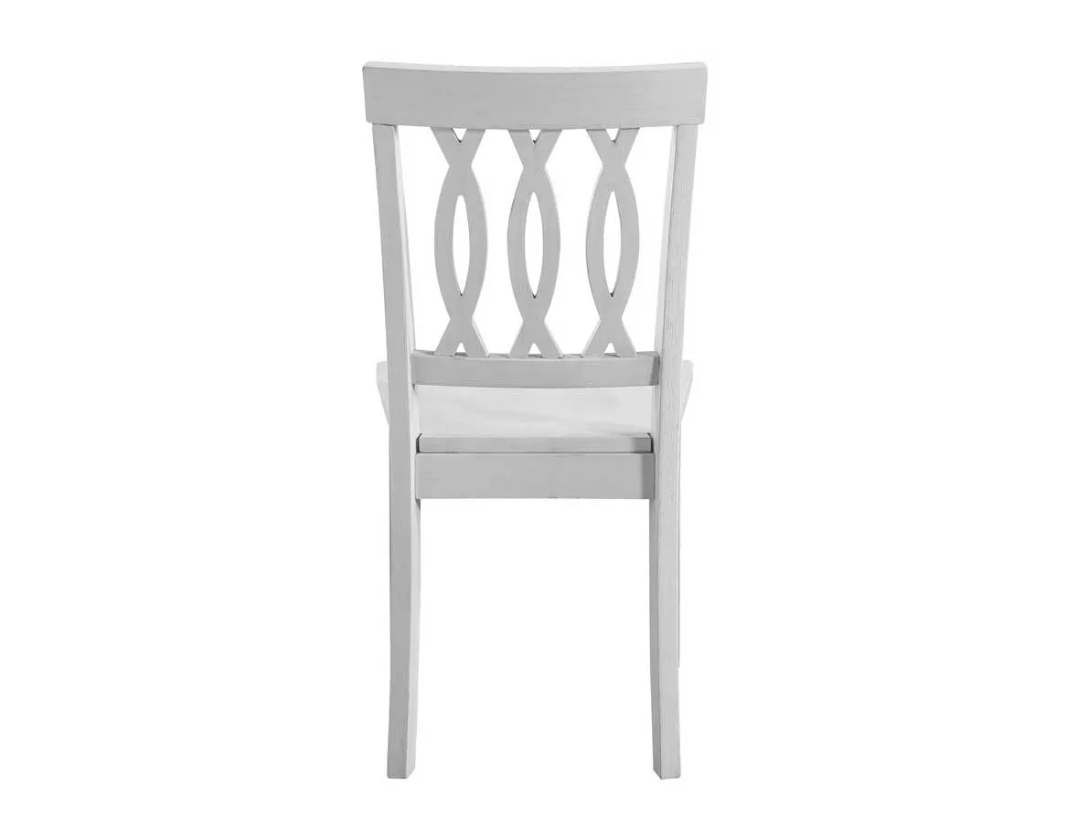 Naples Antique White Drop-Leaf Dining Room Set - Image 12