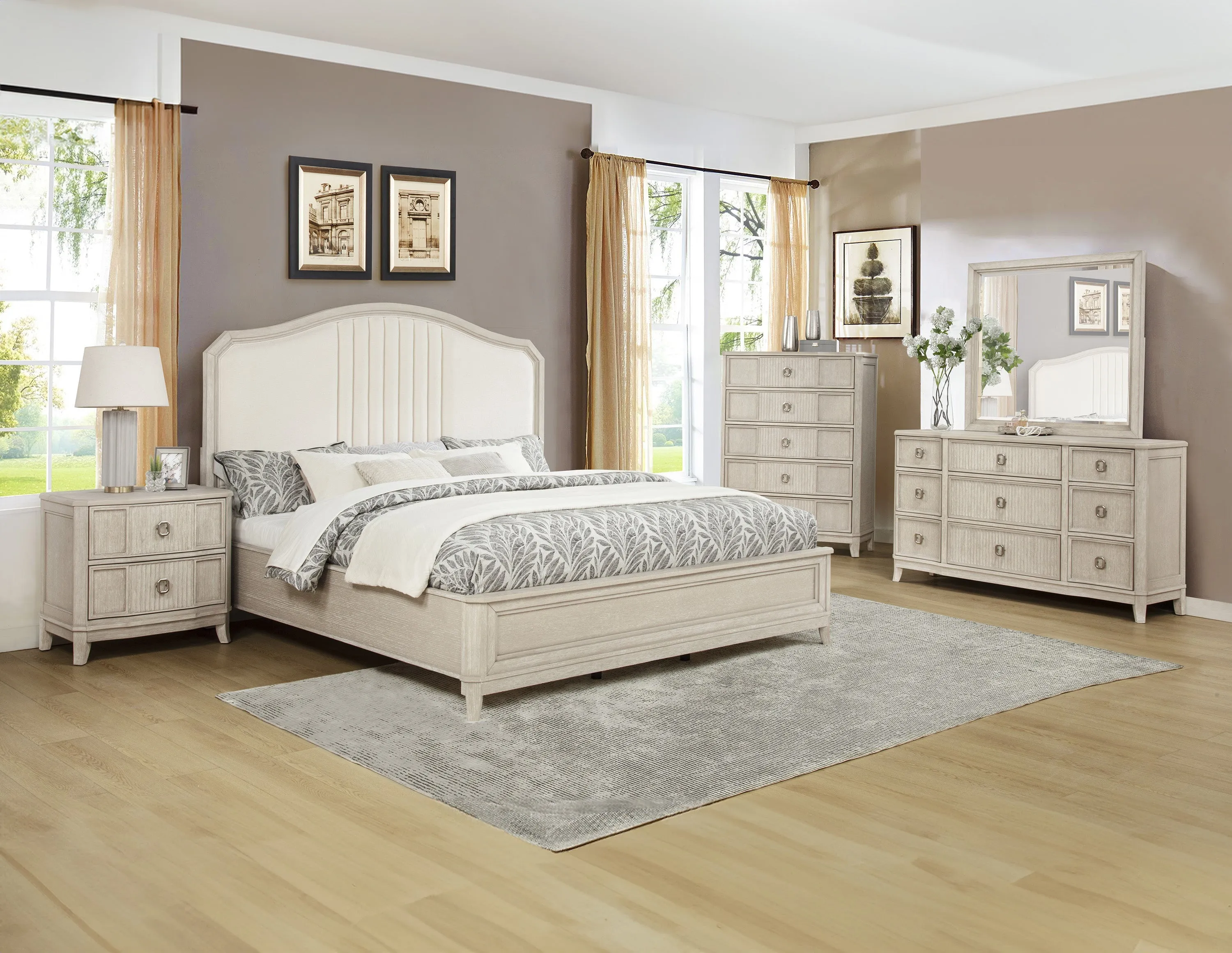 Napoli Natural King Panel Bed - Image 4