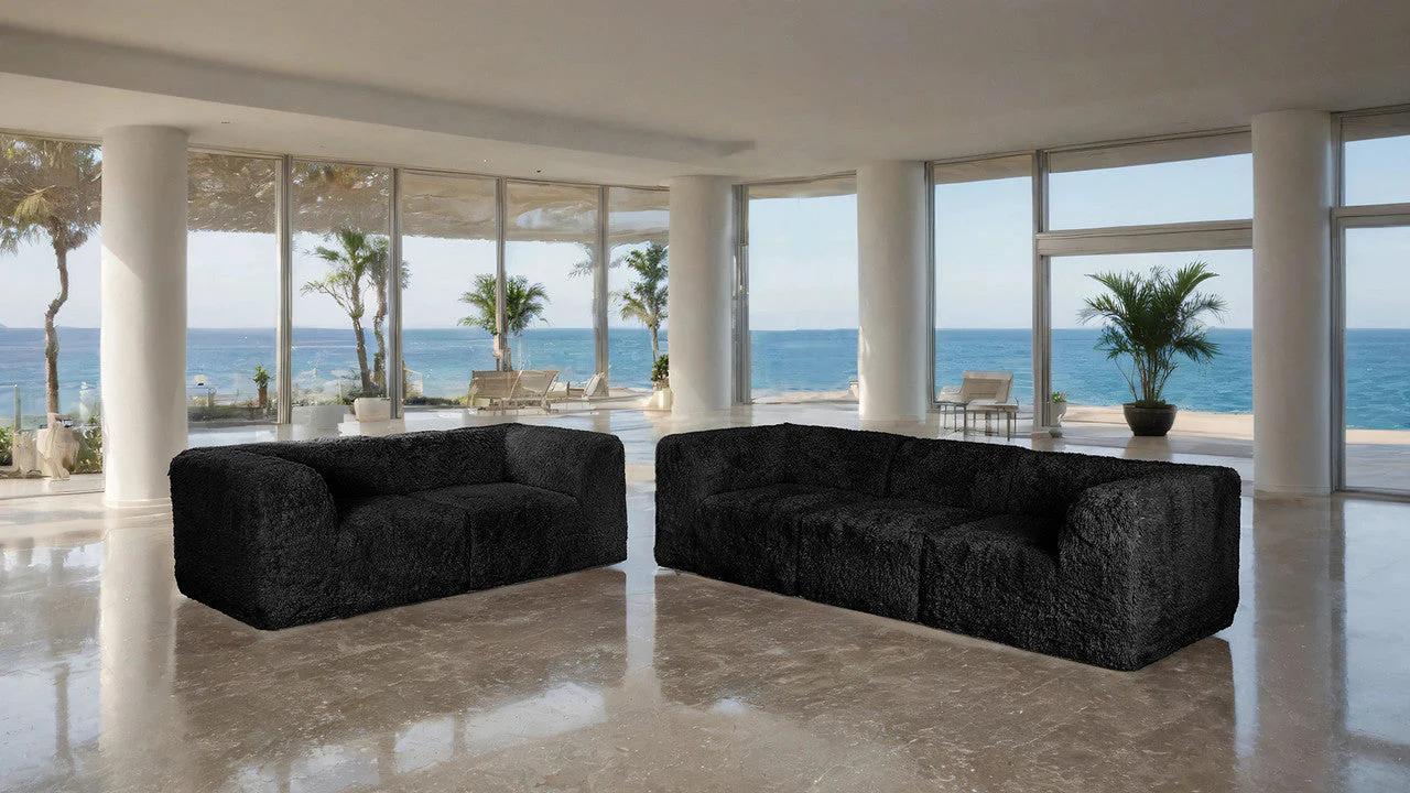 Nappi Black Loveseat - Image 2