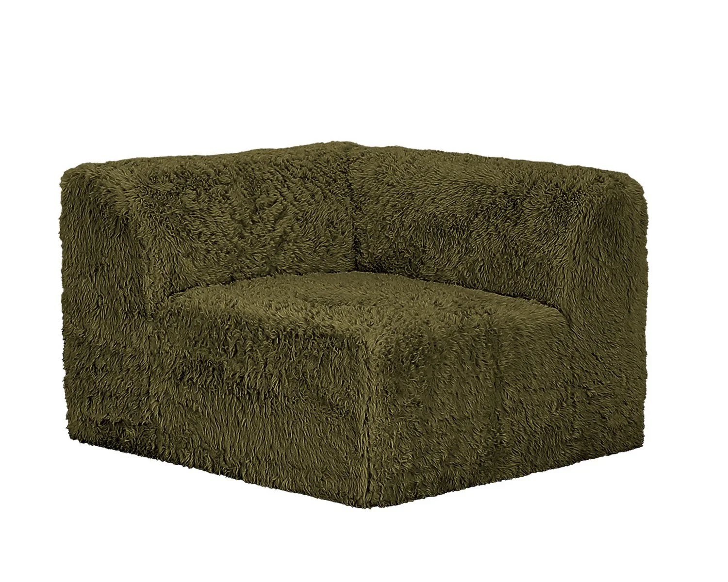 Nappi Olive Green Compressed Foam Sectional w/ Ottoman - Image 3