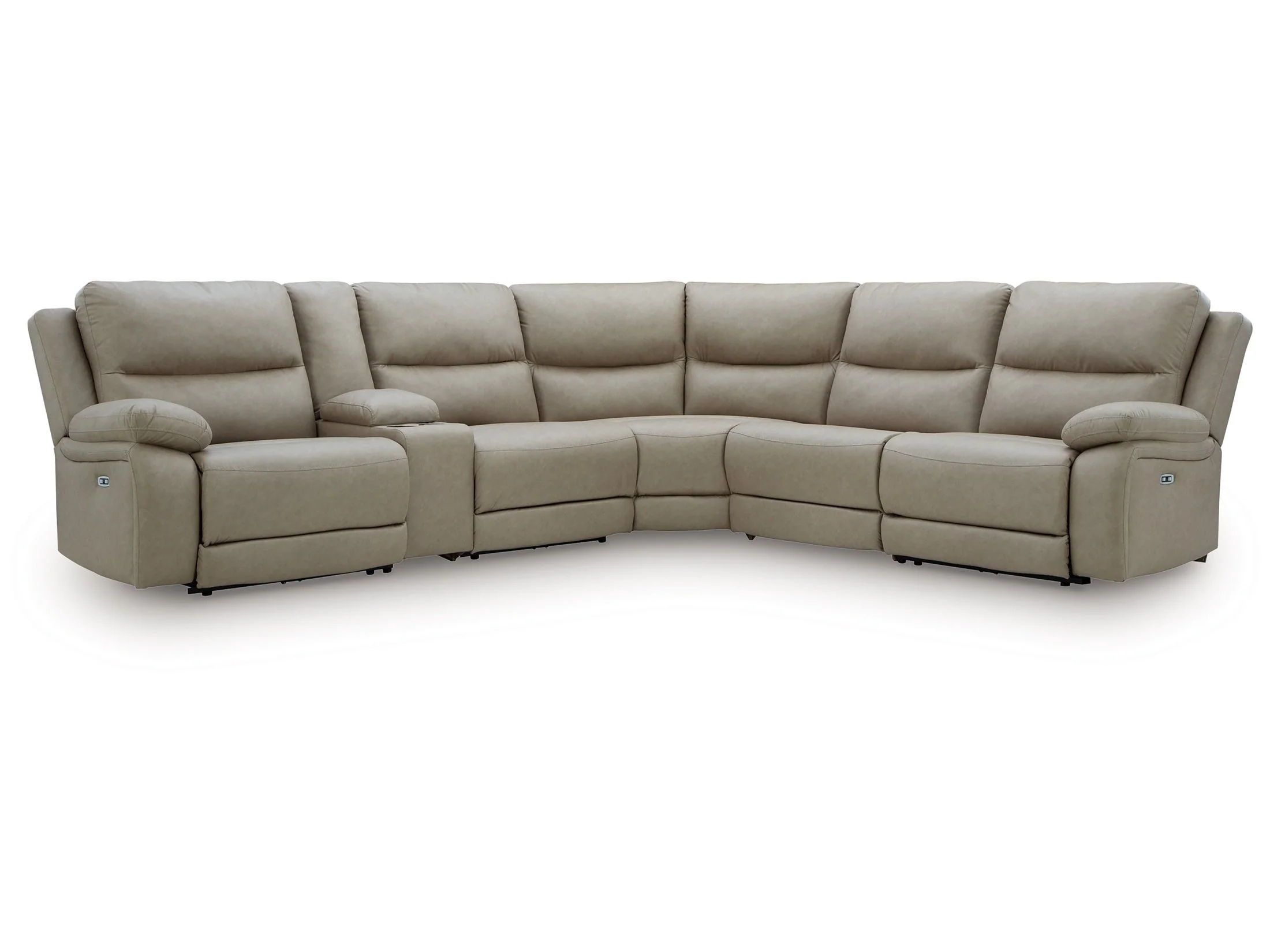 Narwhal Place Pebble 6-Piece Power Reclining Sectional with Storage Console - Image 3