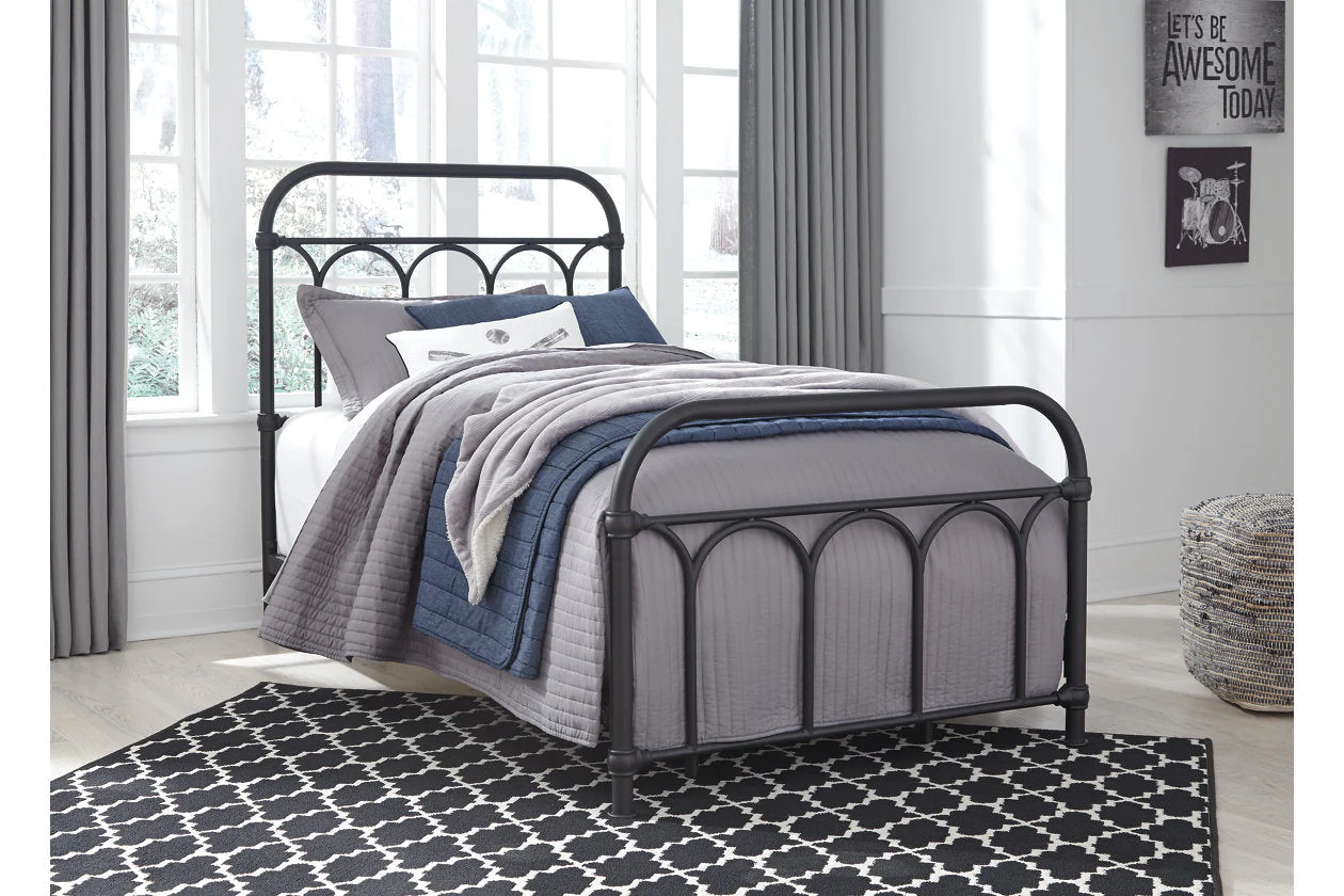 Nashburg Black Twin Metal Platform Bed - Image 2