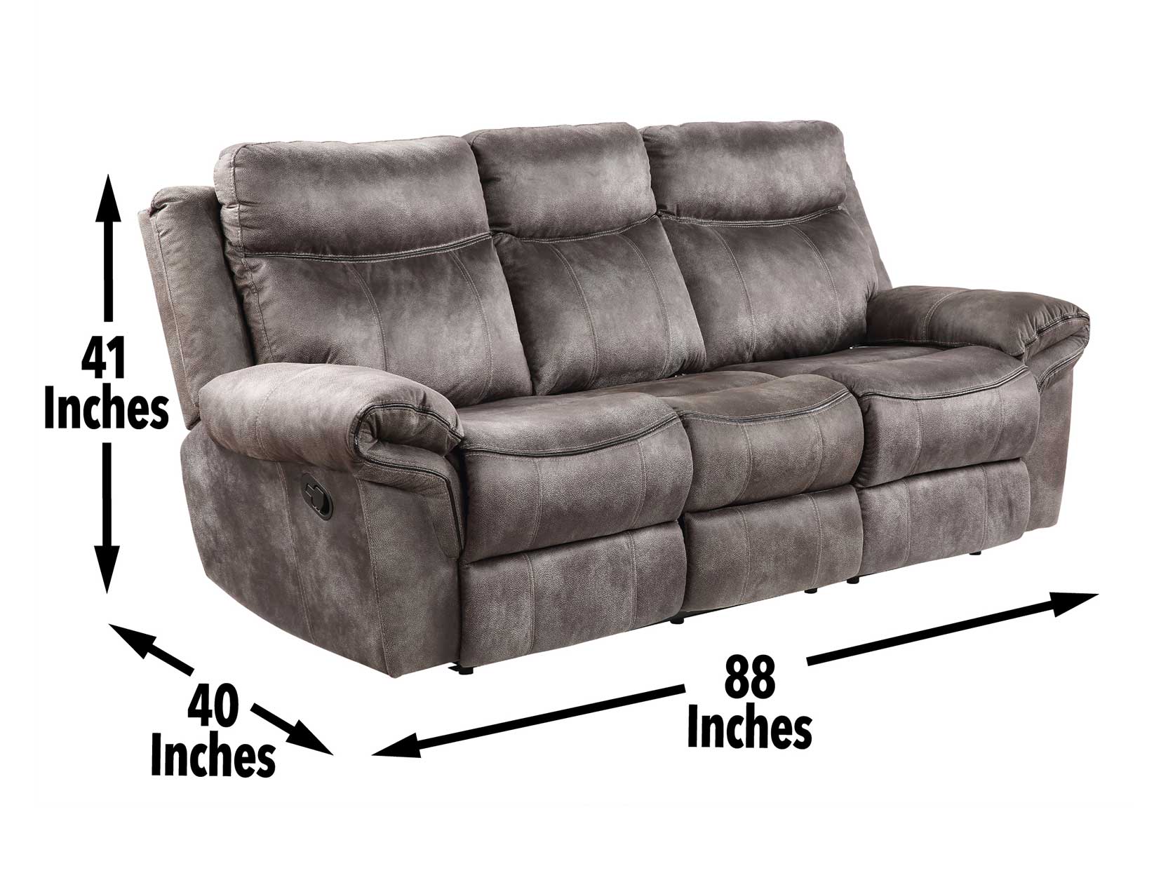 Nashville Gray 3-Piece Manual Reclining Set - Image 32