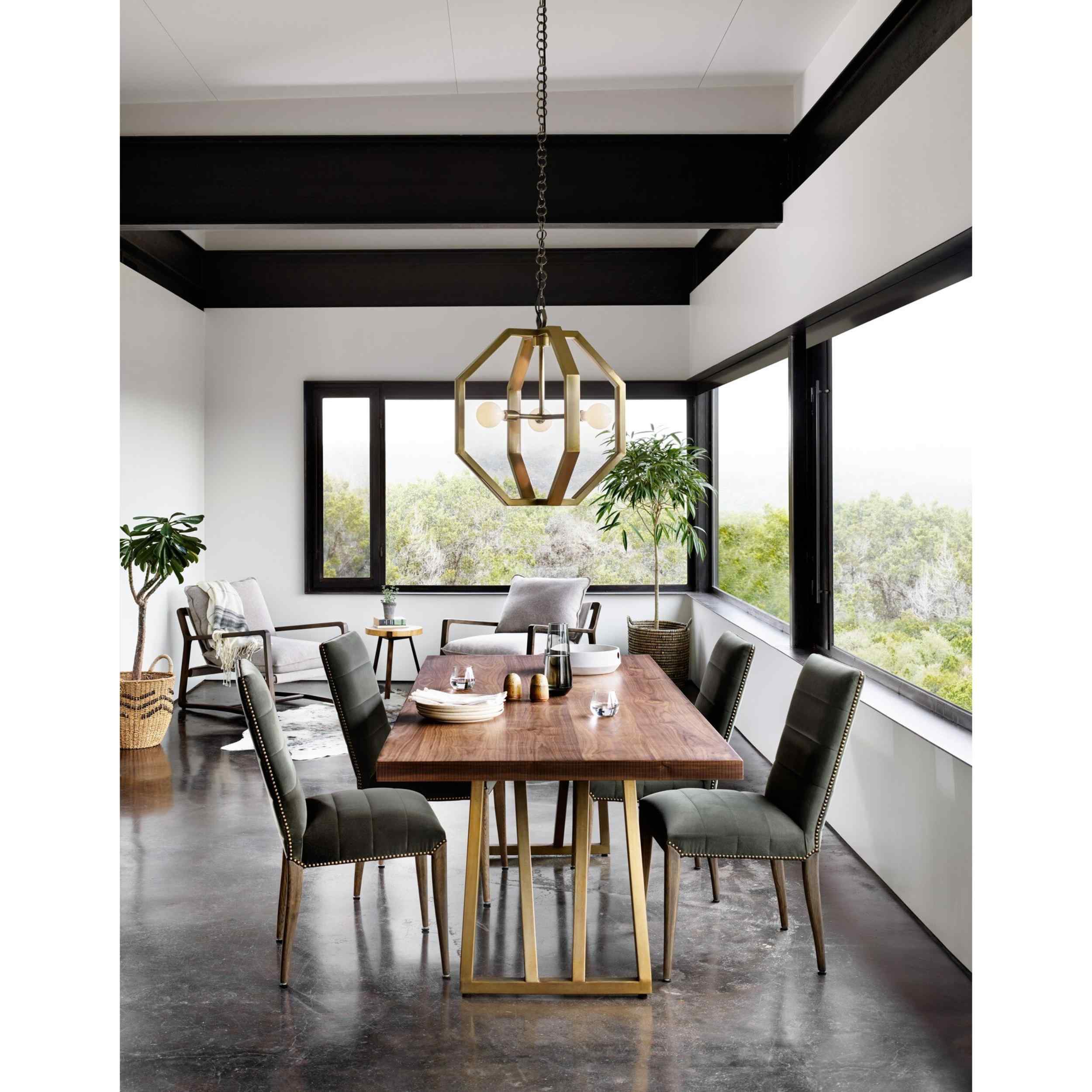 Nate Dining Chair, Modern Velvet Loden, Set of 2 by Four Hands - Image 7