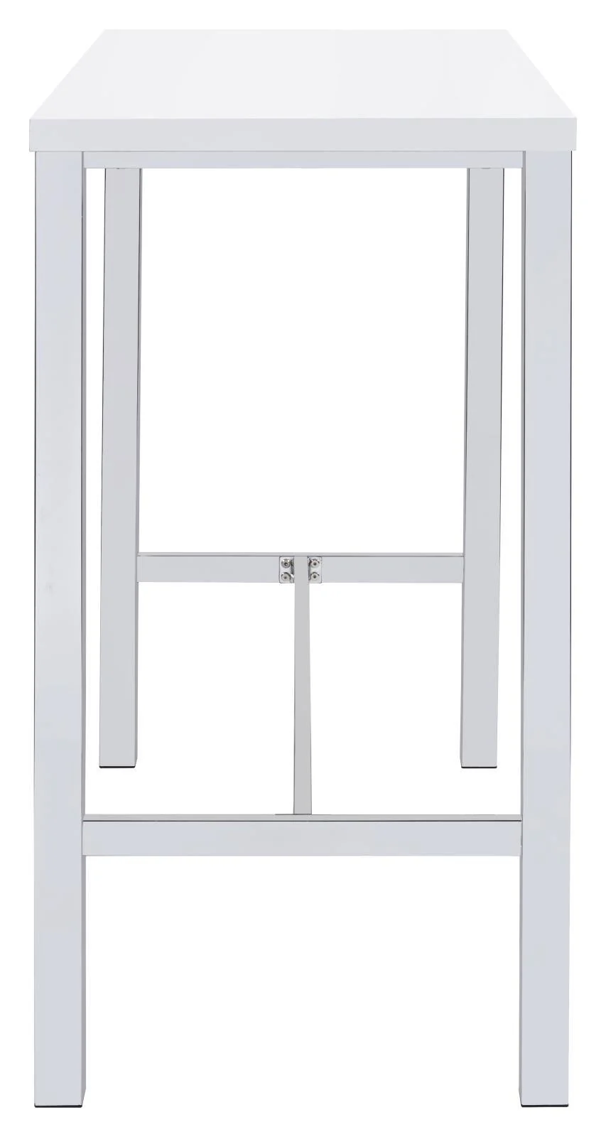 Natividad White High Gloss/Chrome 5-Piece Bar Set - Image 4