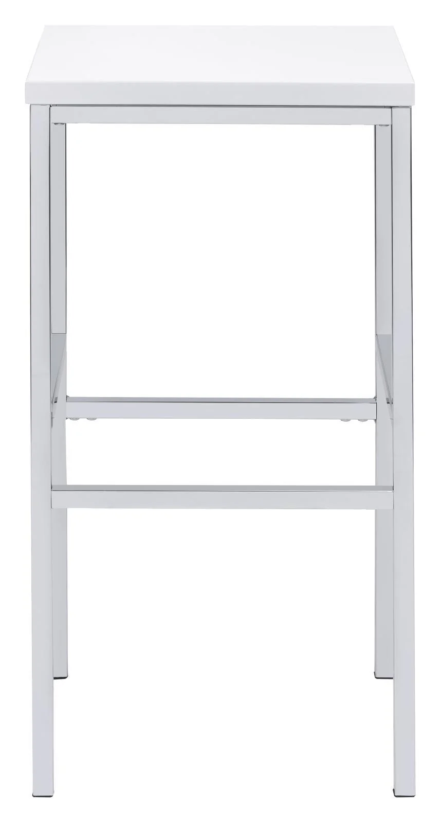 Natividad White High Gloss/Chrome 5-Piece Bar Set - Image 6