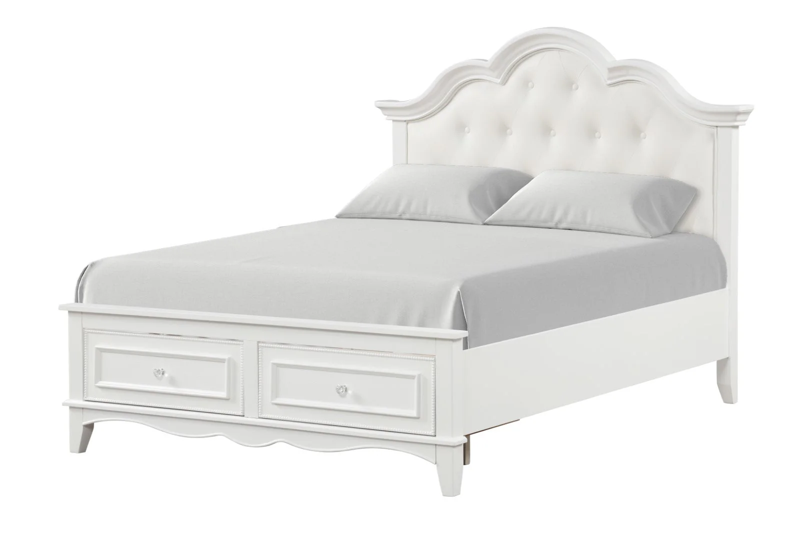 Naucalpan White Queen Bed