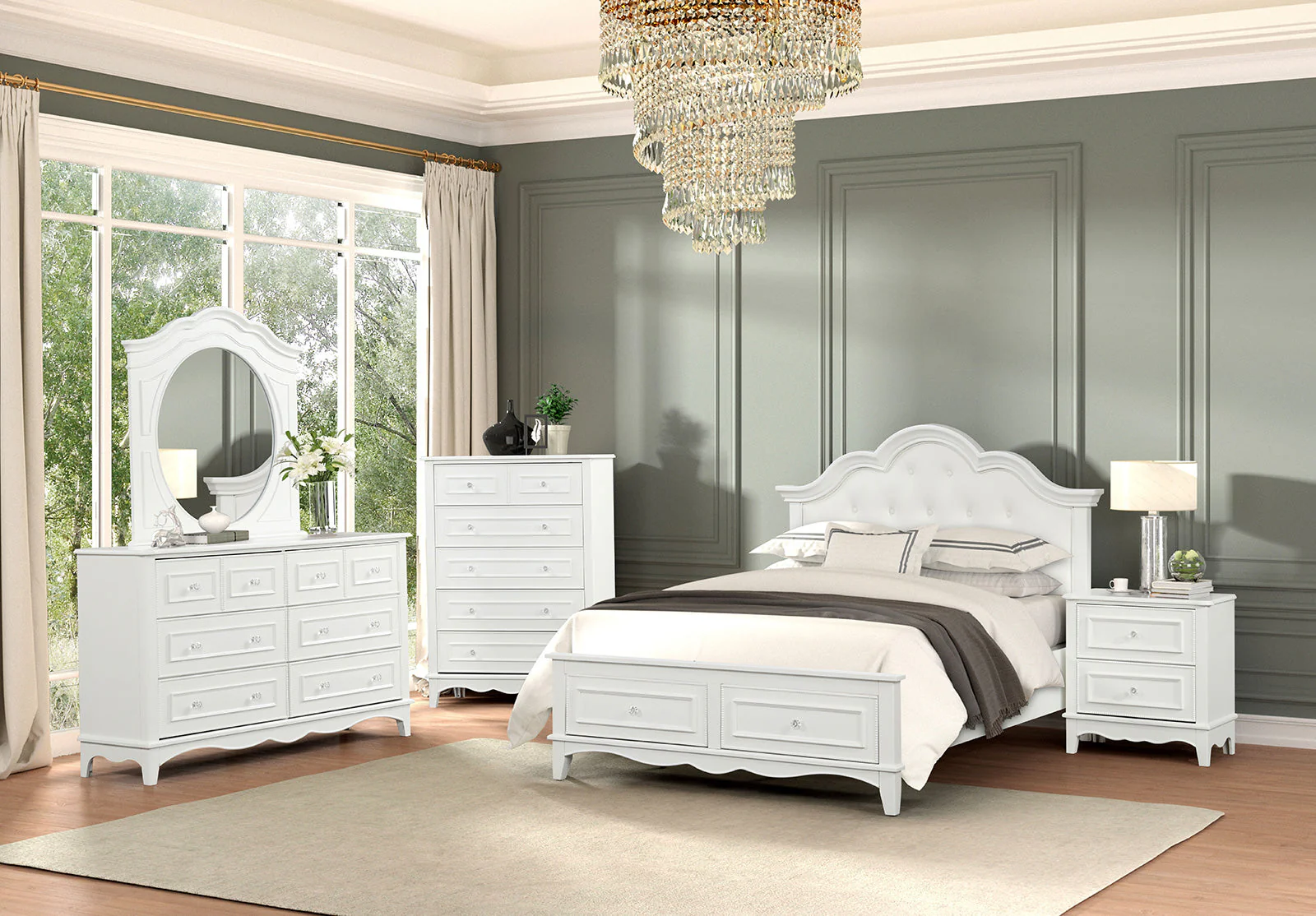 Naucalpan White Twin Bed - Image 5