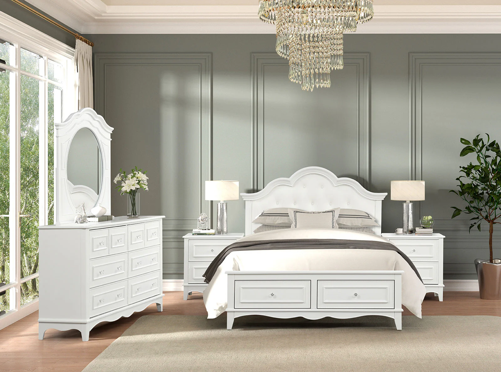 Naucalpan White Twin Bed - Image 6