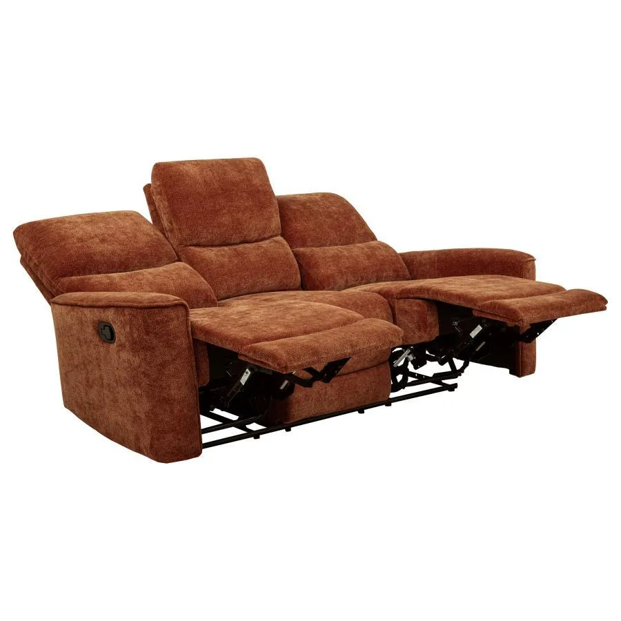 Navarro Chenille Upholstered Reclining Sofa - Image 2