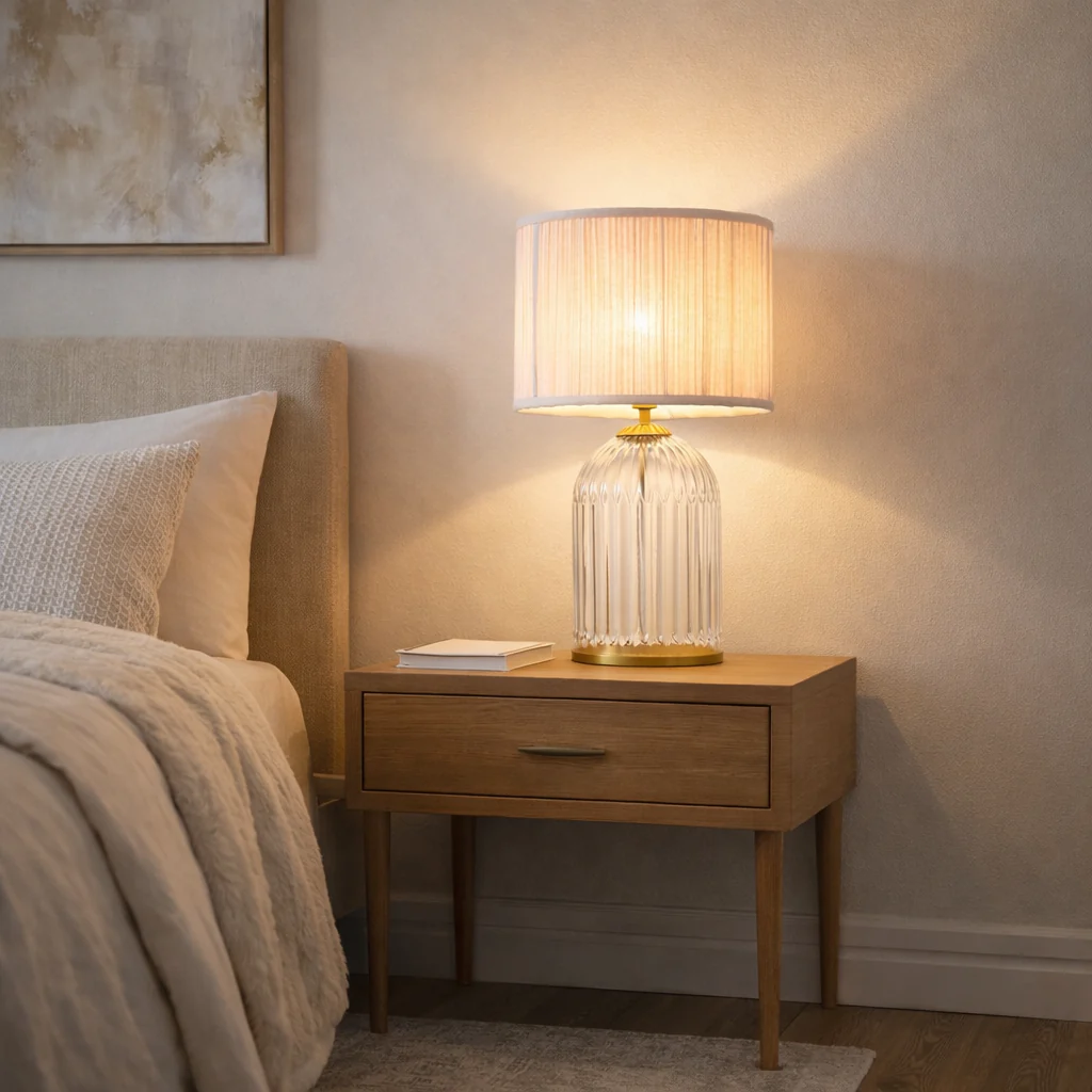Nebulis Table Lamp Gold - Clear and Pink - Image 7