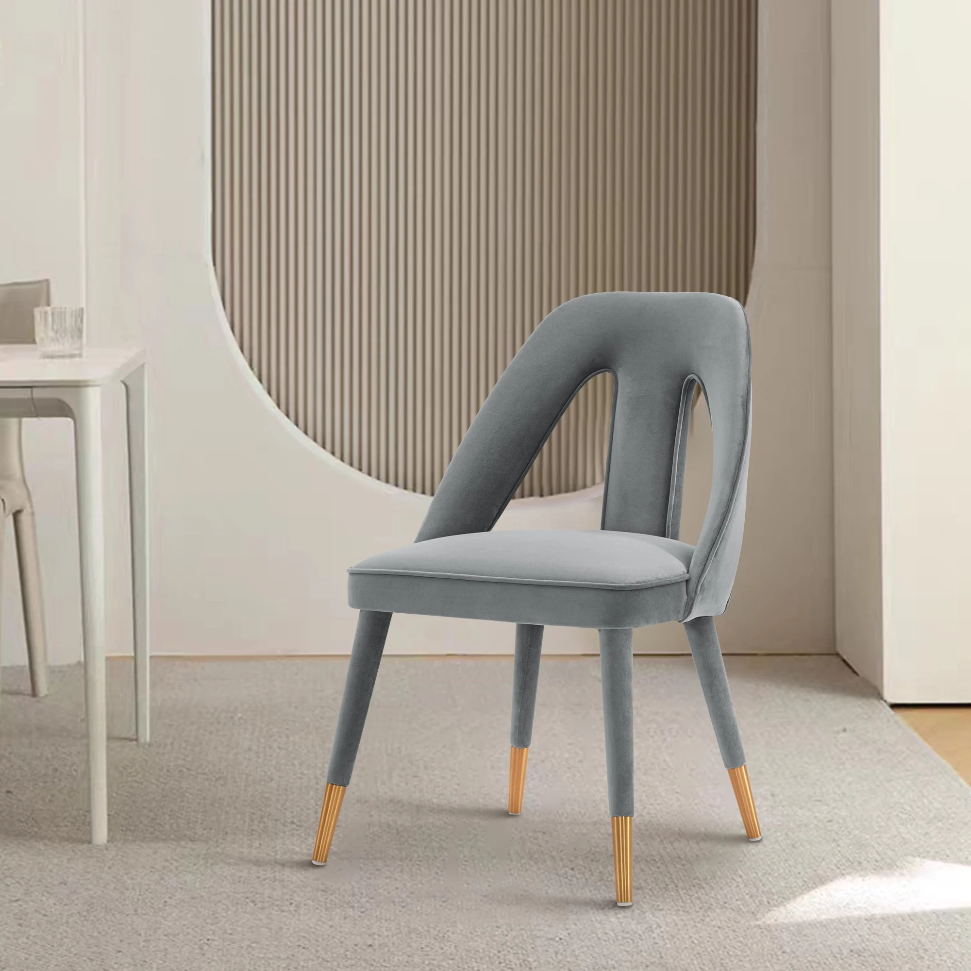 Neda Dining Chair in Grey - Image 2