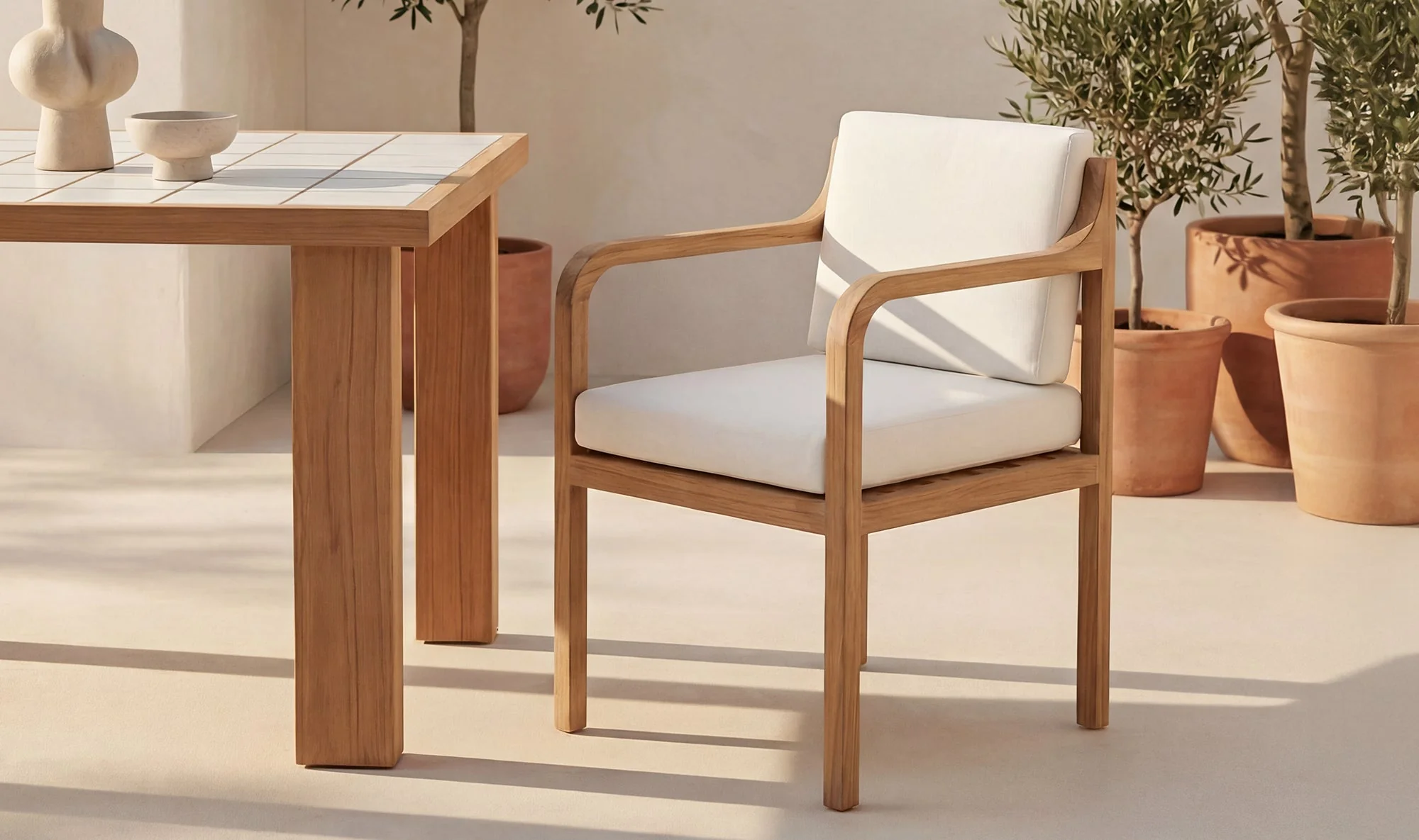 Nellie Outdoor Dining Chair White - Image 4