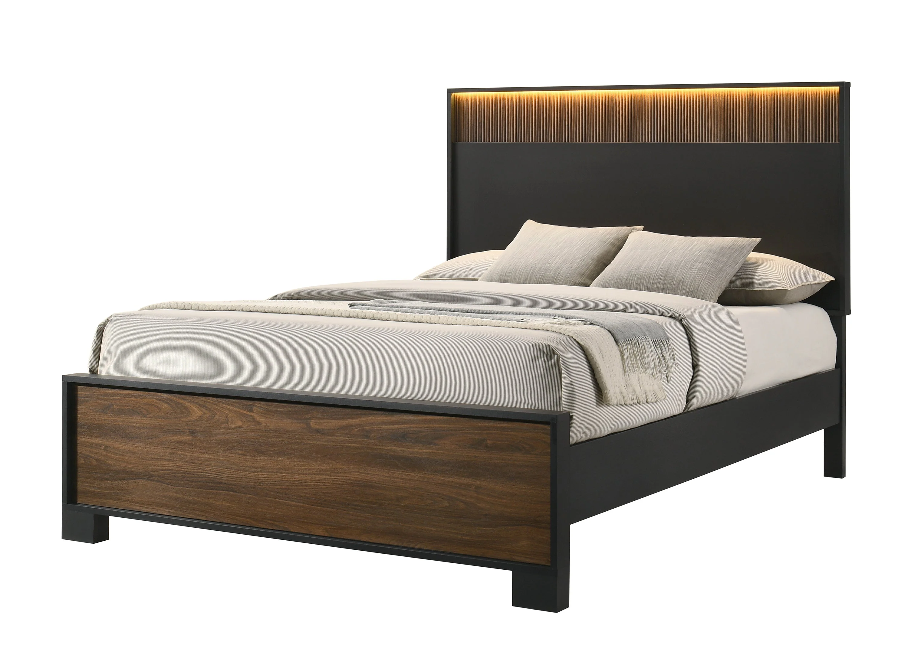 Nemy Brown/Black Queen Bed