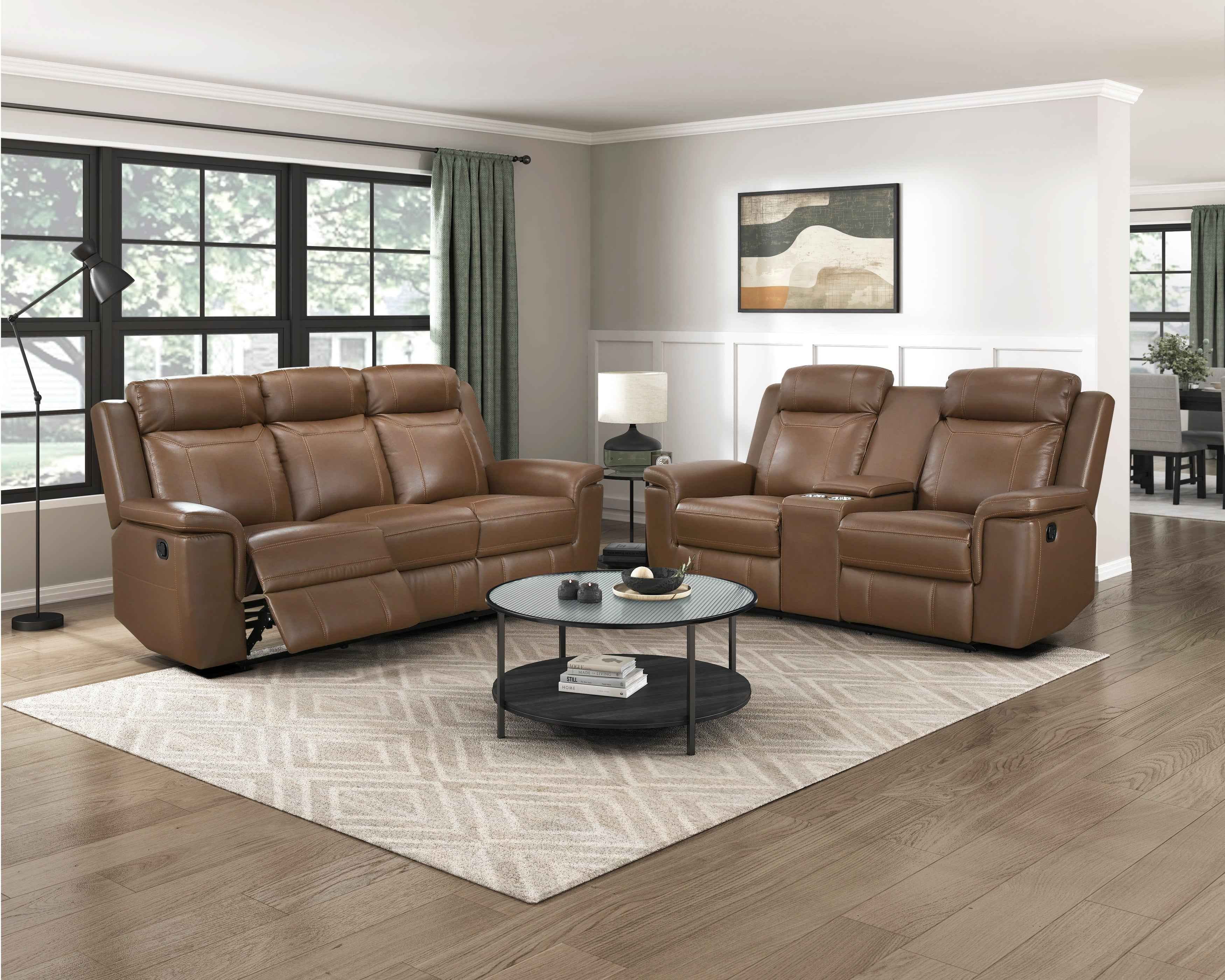 Nest Camel Double Reclining Loveseat with Center Console - Image 9