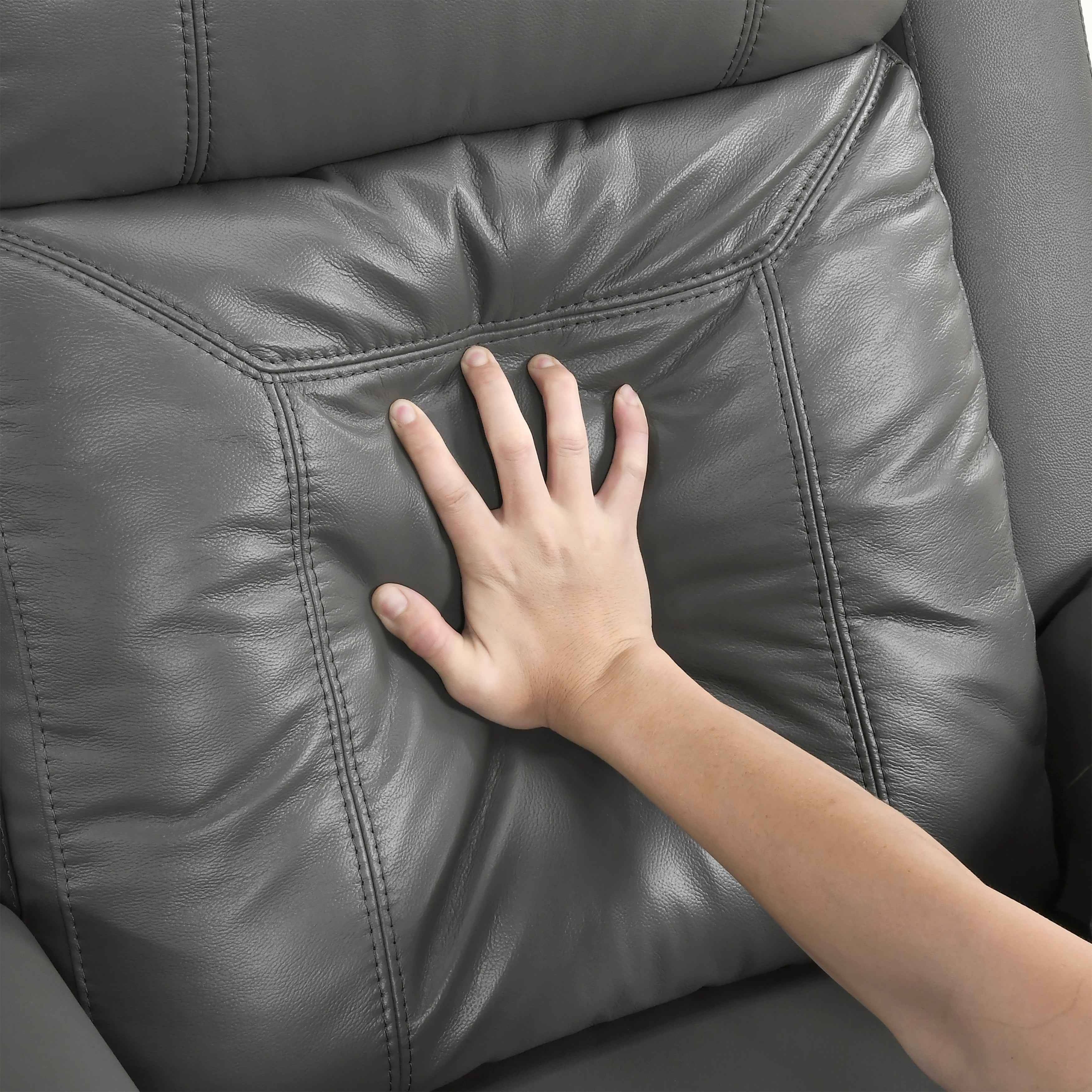 Nest Dark Gray Double Reclining Loveseat with Center Console - Image 7