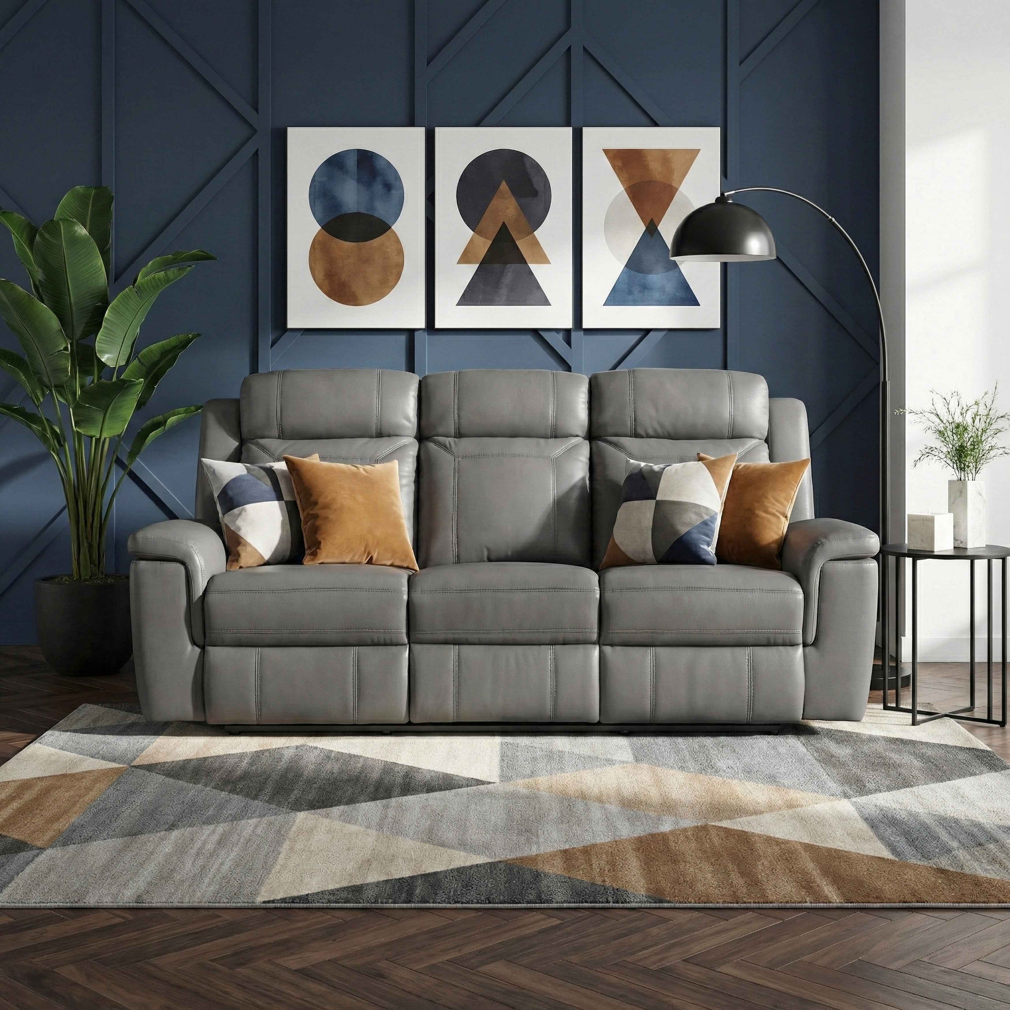 Nest Dark Gray Double Reclining Sofa - Image 10