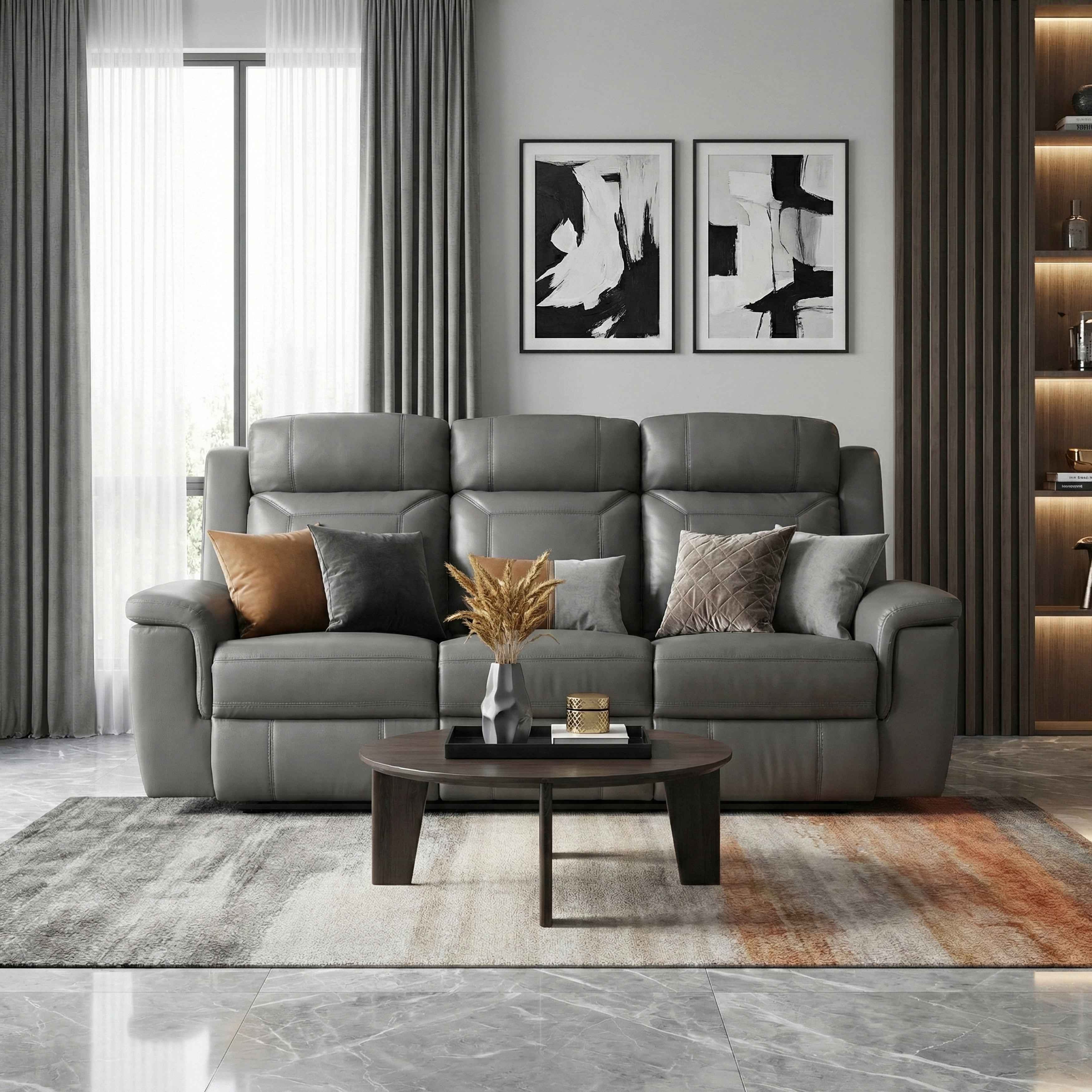 Nest Dark Gray Double Reclining Sofa - Image 11