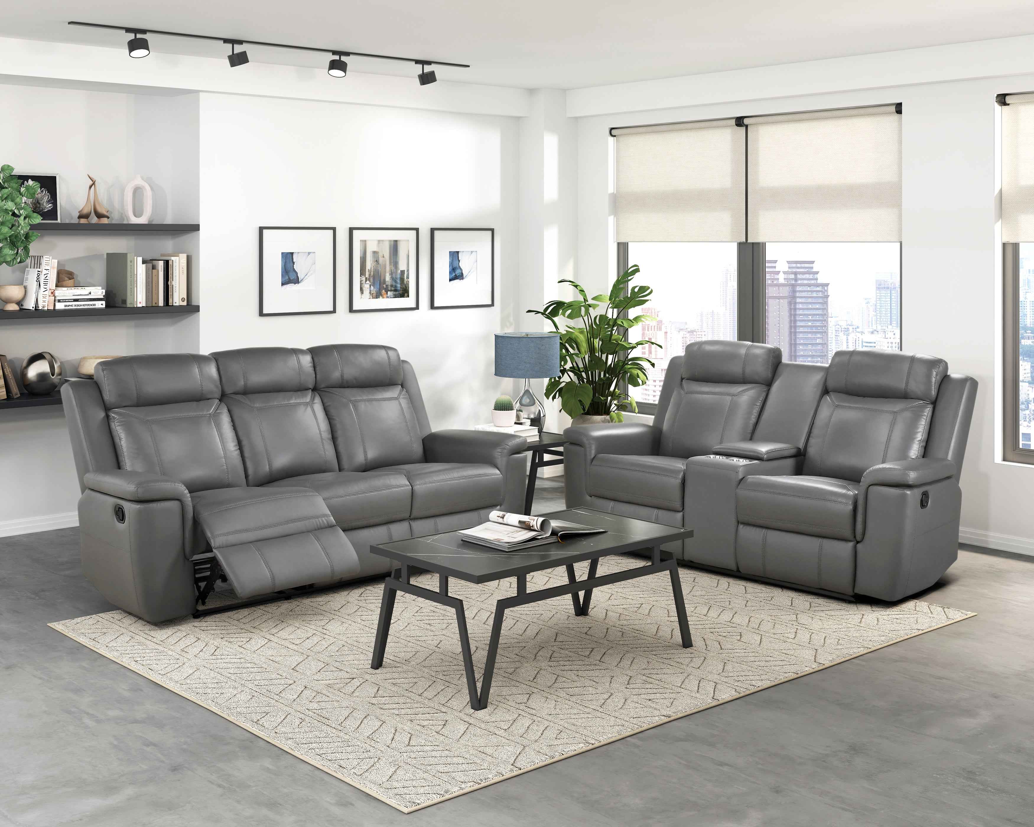 Nest Dark Gray Double Reclining Sofa - Image 8