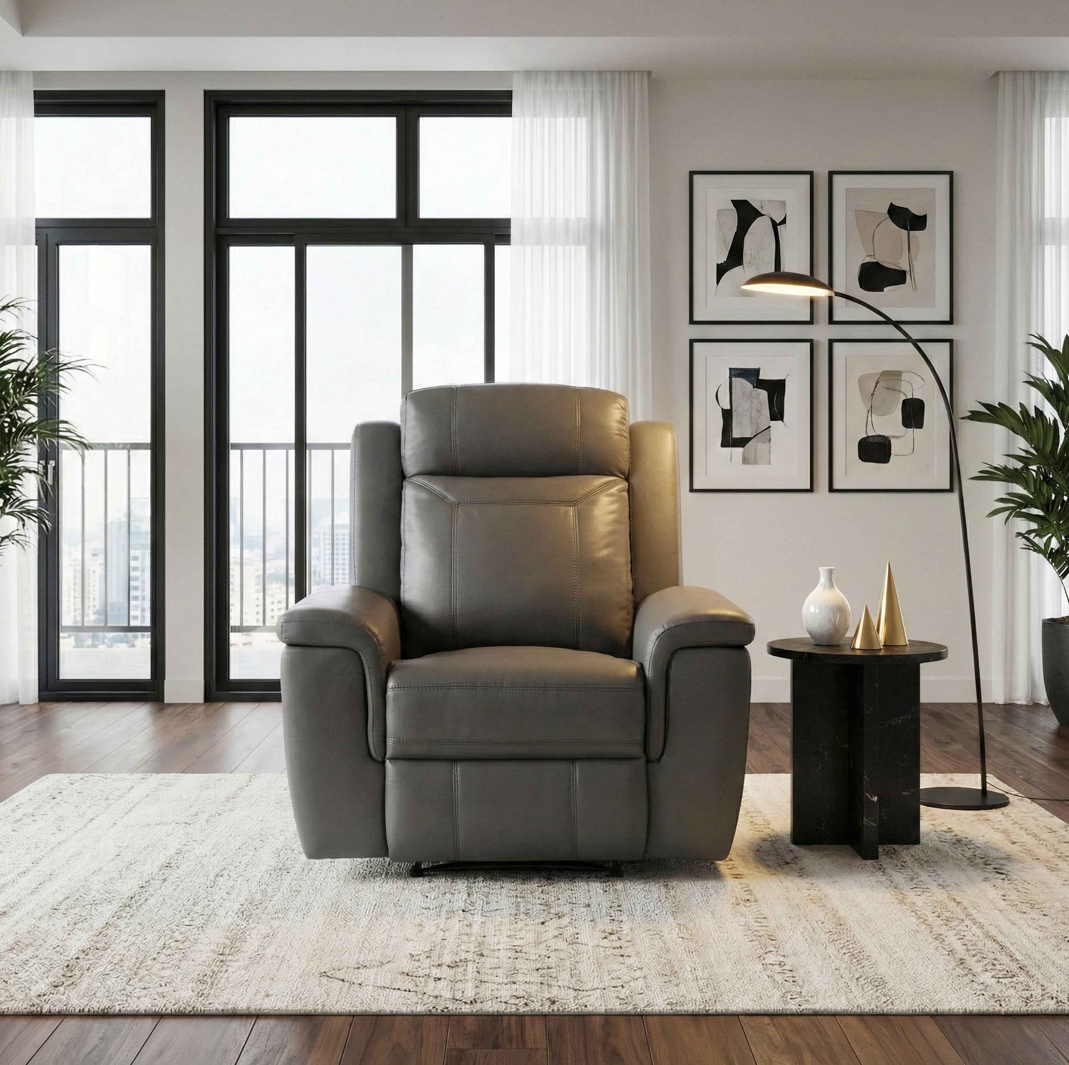 Nest Dark Gray Reclining Chair - Image 14