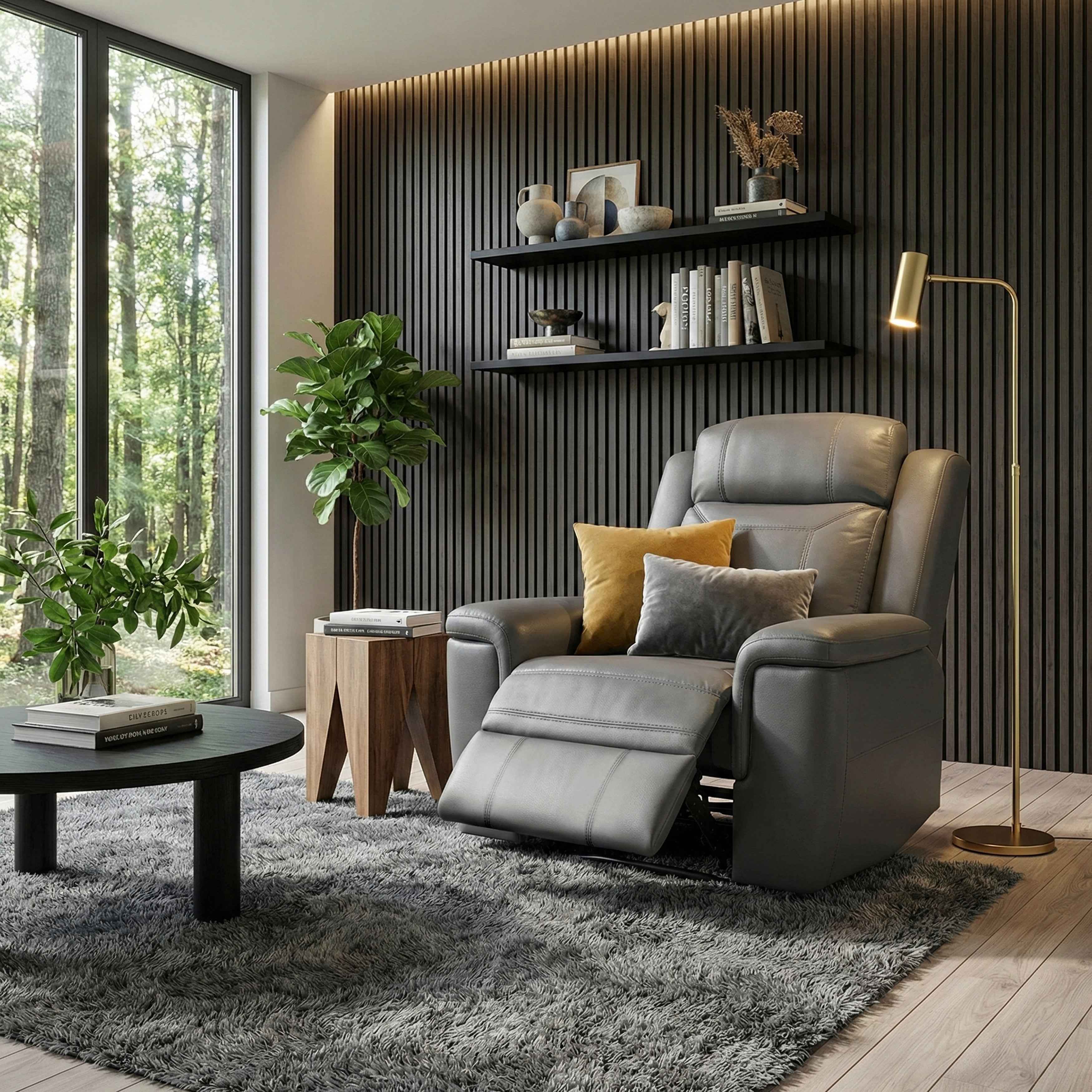 Nest Dark Gray Reclining Chair - Image 17