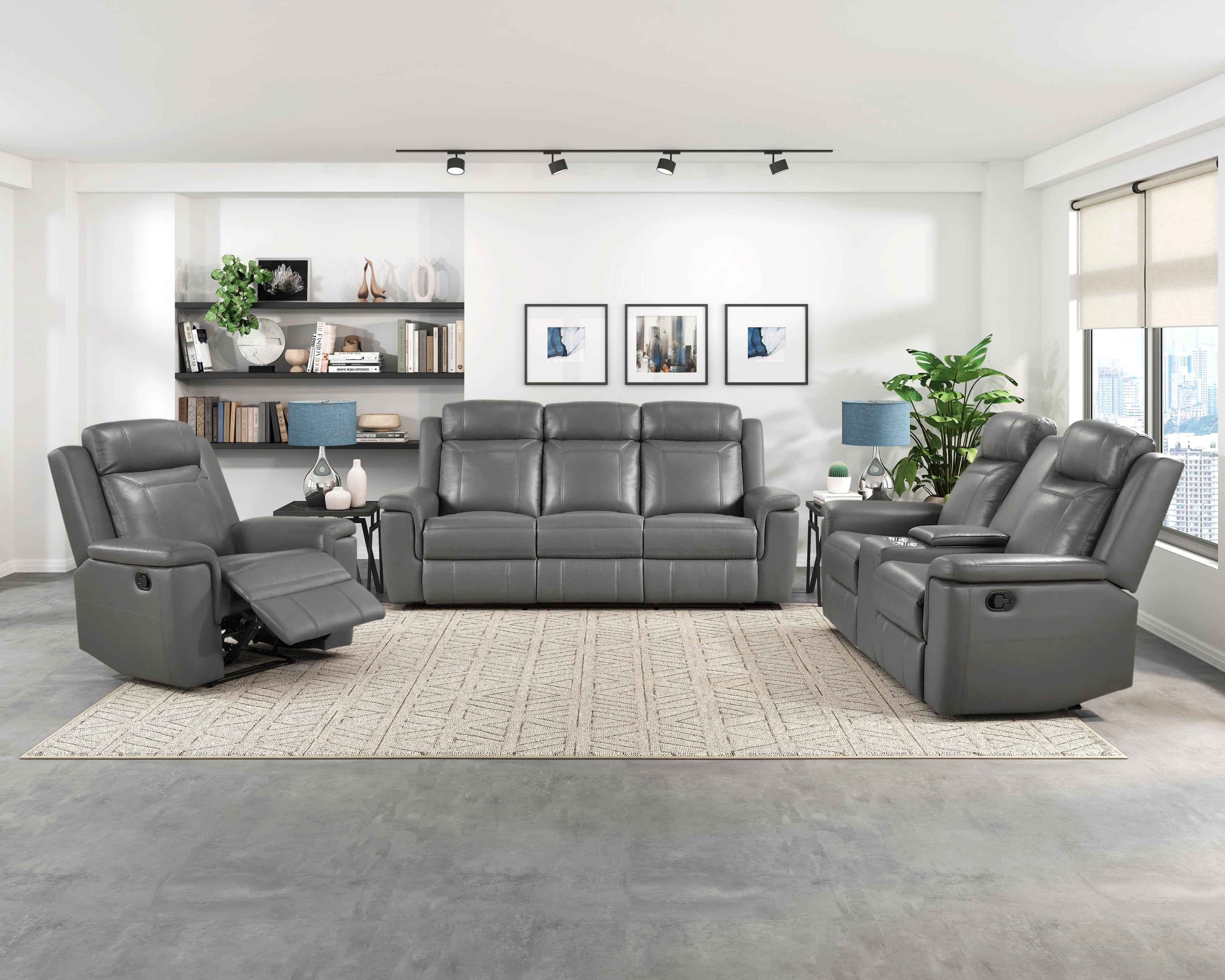 Nest Dark Gray Reclining Living Room Set