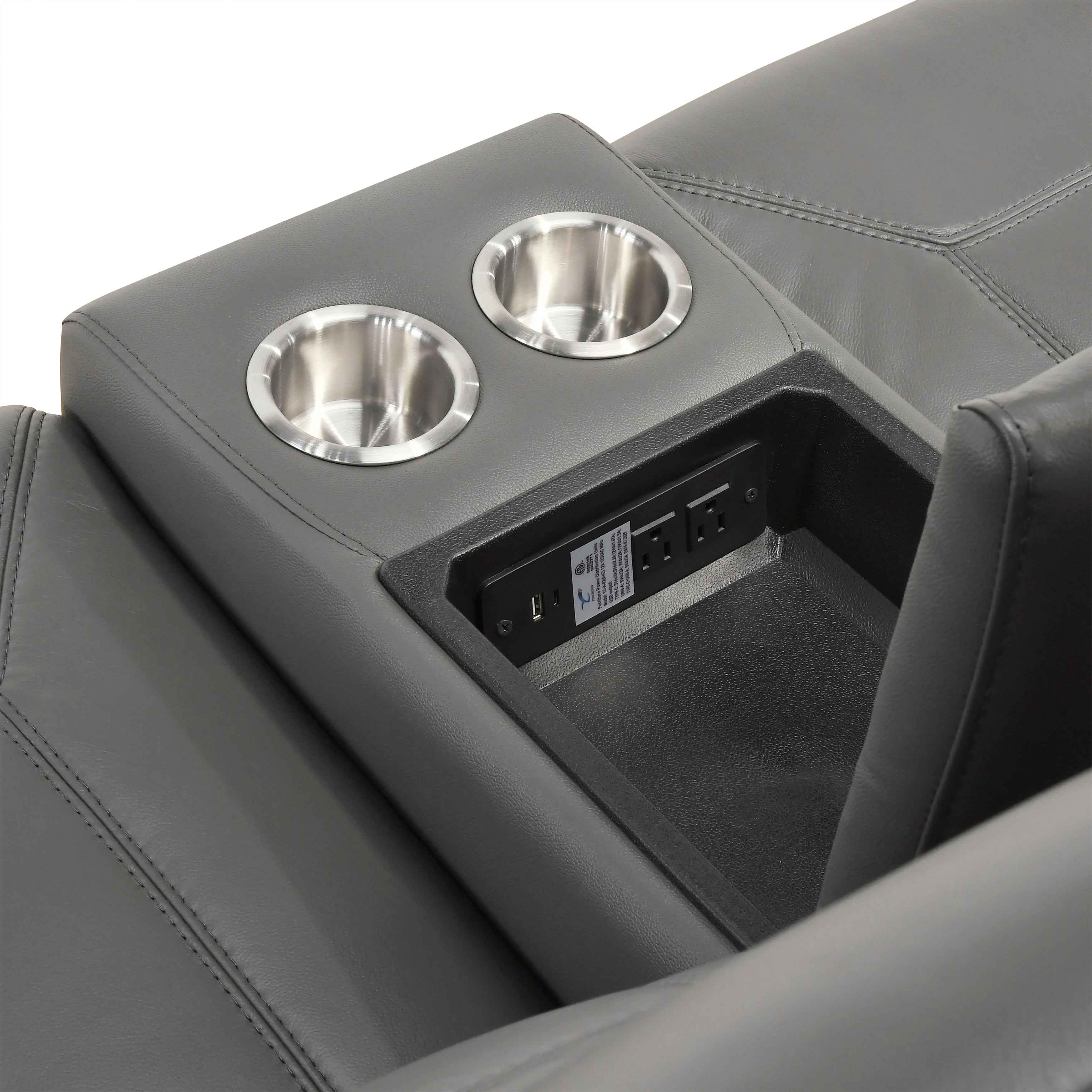 Nest Dark Gray Reclining Living Room Set - Image 10
